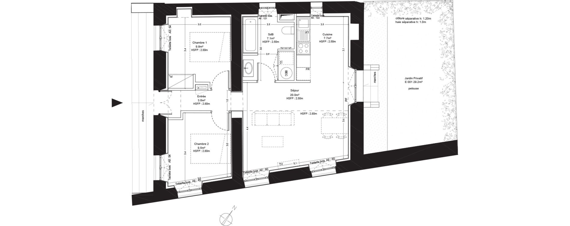 Appartement T3 de 57,70 m2 &agrave; Blois Centre ville