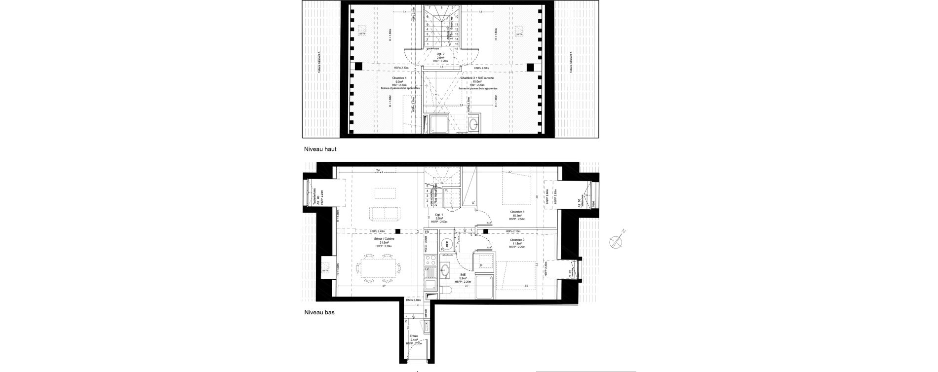 Duplex T5 de 87,90 m2 &agrave; Blois Centre ville