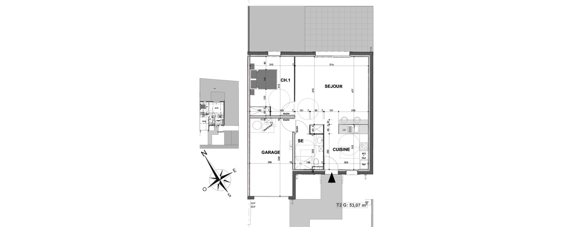 Maison T2 meubl&eacute;e de 53,07 m2 &agrave; Contres Le controis-en-sologne