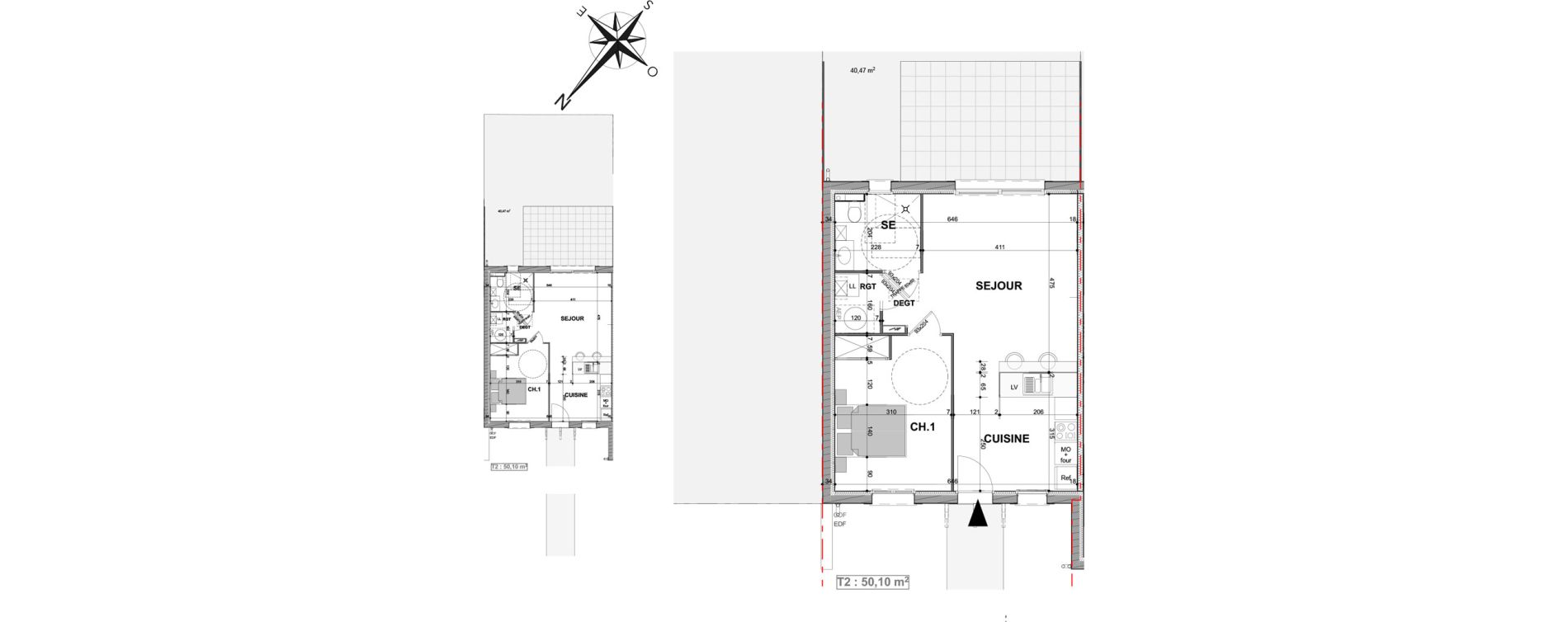 Maison T2 meubl&eacute;e de 50,10 m2 &agrave; Contres Le controis-en-sologne
