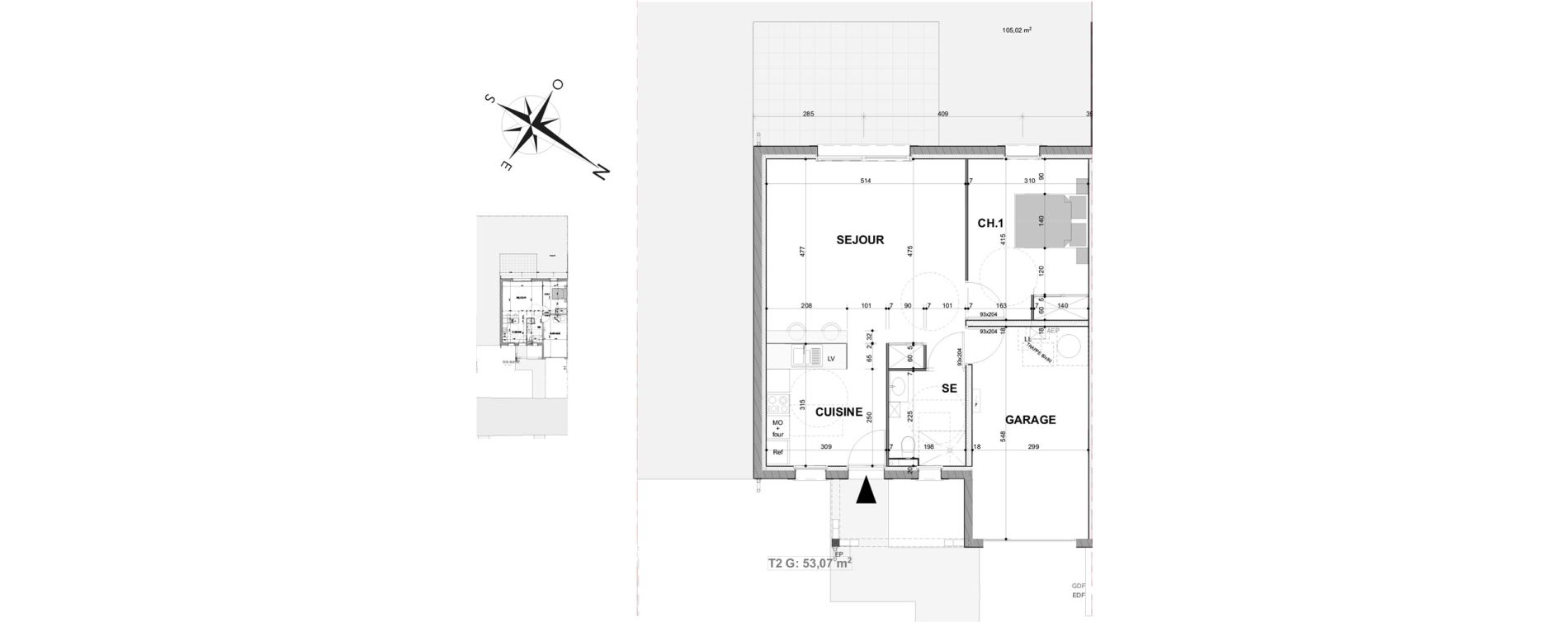 Maison T2 de 53,07 m2 &agrave; Contres Le controis-en-sologne