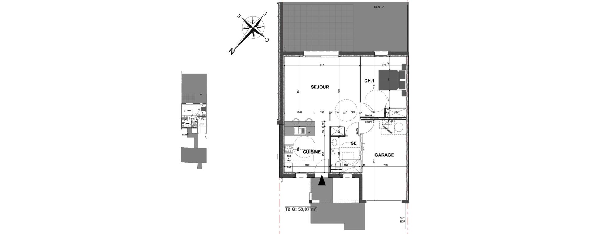 Maison T2 de 53,07 m2 &agrave; Contres Le controis-en-sologne