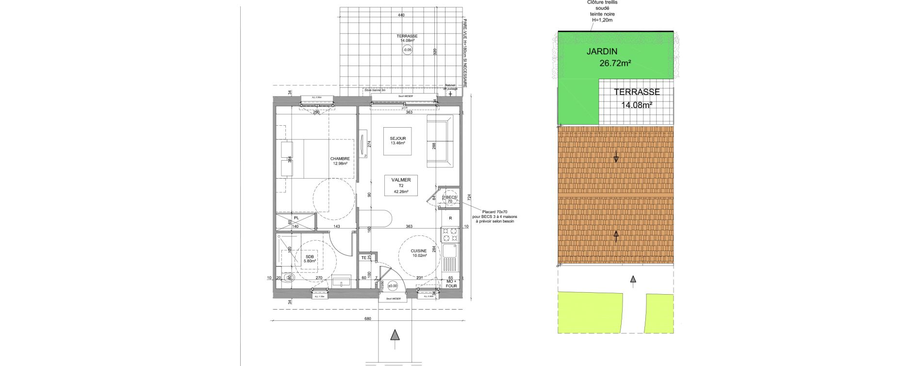 Maison T2 meubl&eacute;e de 42,26 m2 &agrave; Saint-Denis-Sur-Loire Centre