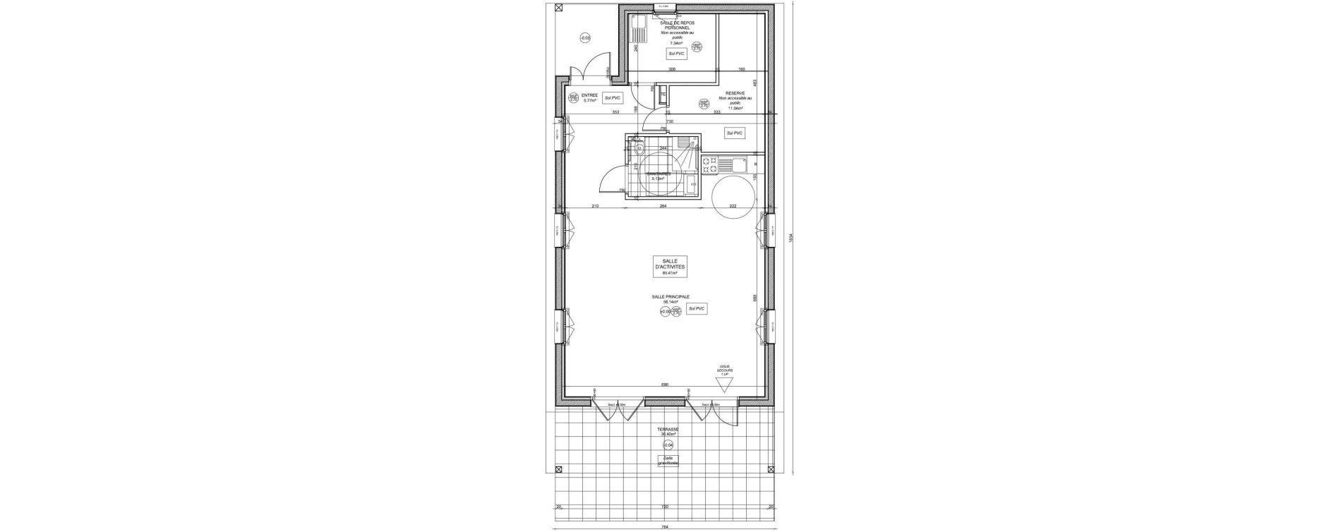 Local meubl&eacute; de 85,41 m2 &agrave; Saint-Denis-Sur-Loire Centre