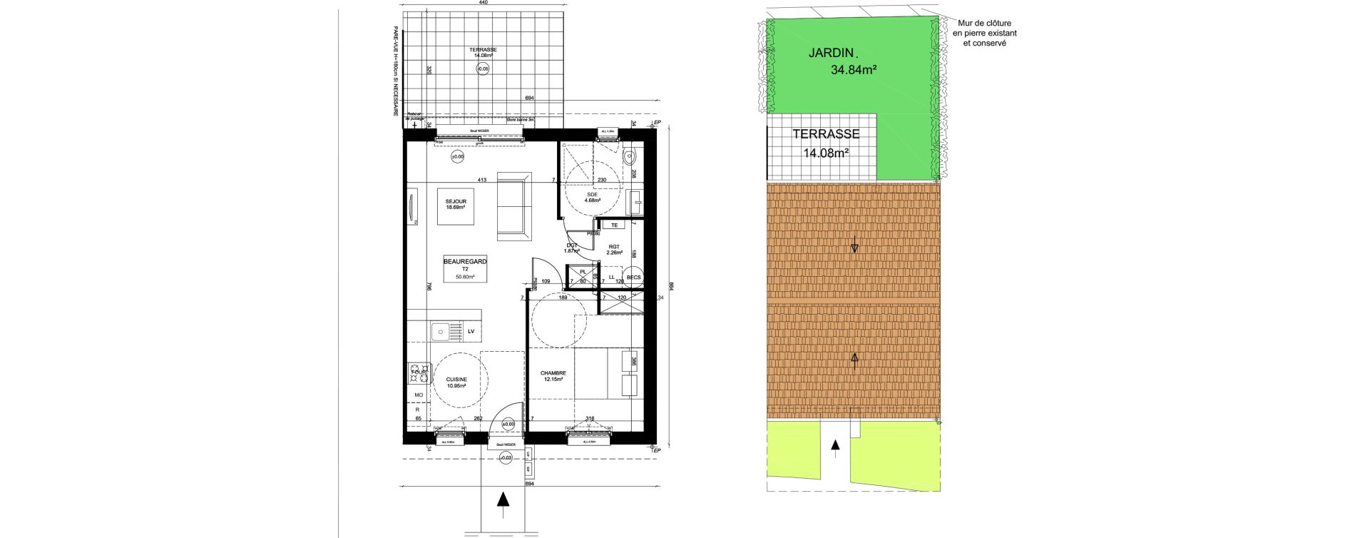 Maison T2 meubl&eacute;e de 50,60 m2 &agrave; Saint-Denis-Sur-Loire Centre