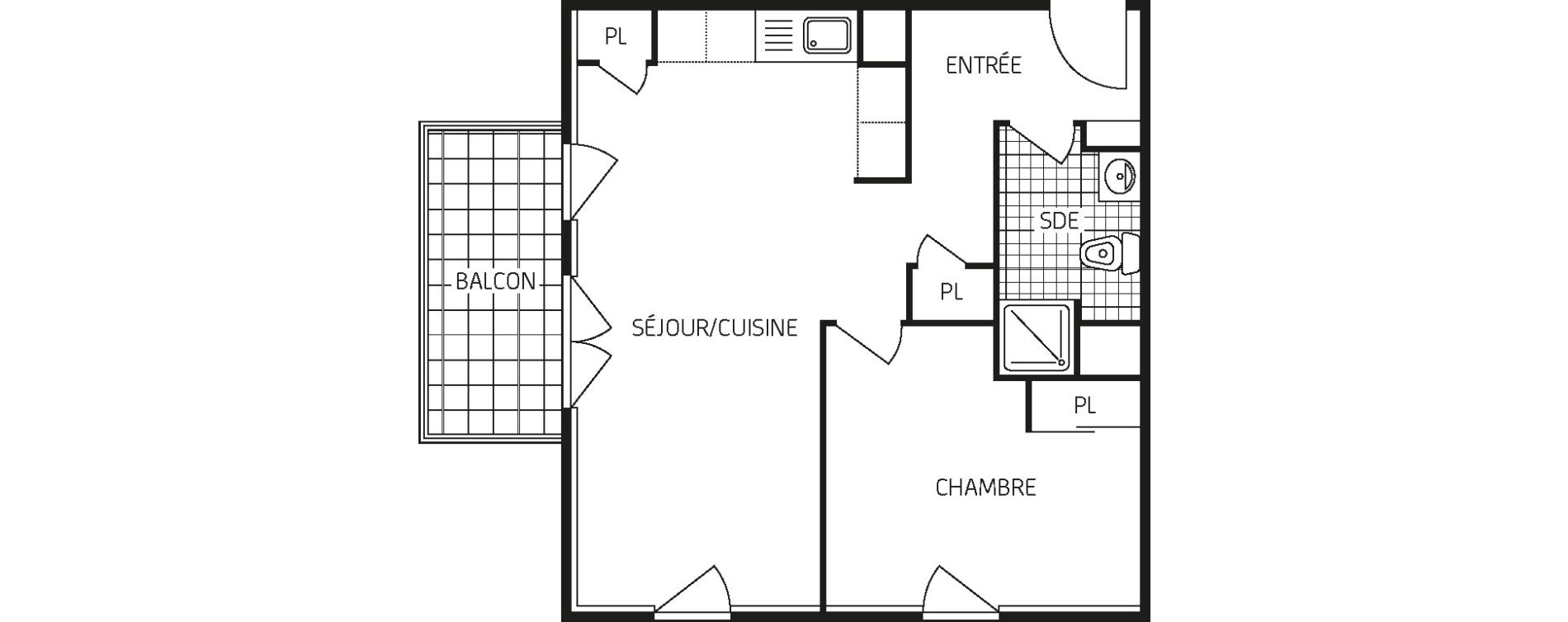 Appartement T2 de 40,75 m2 &agrave; Boigny-Sur-Bionne Centre