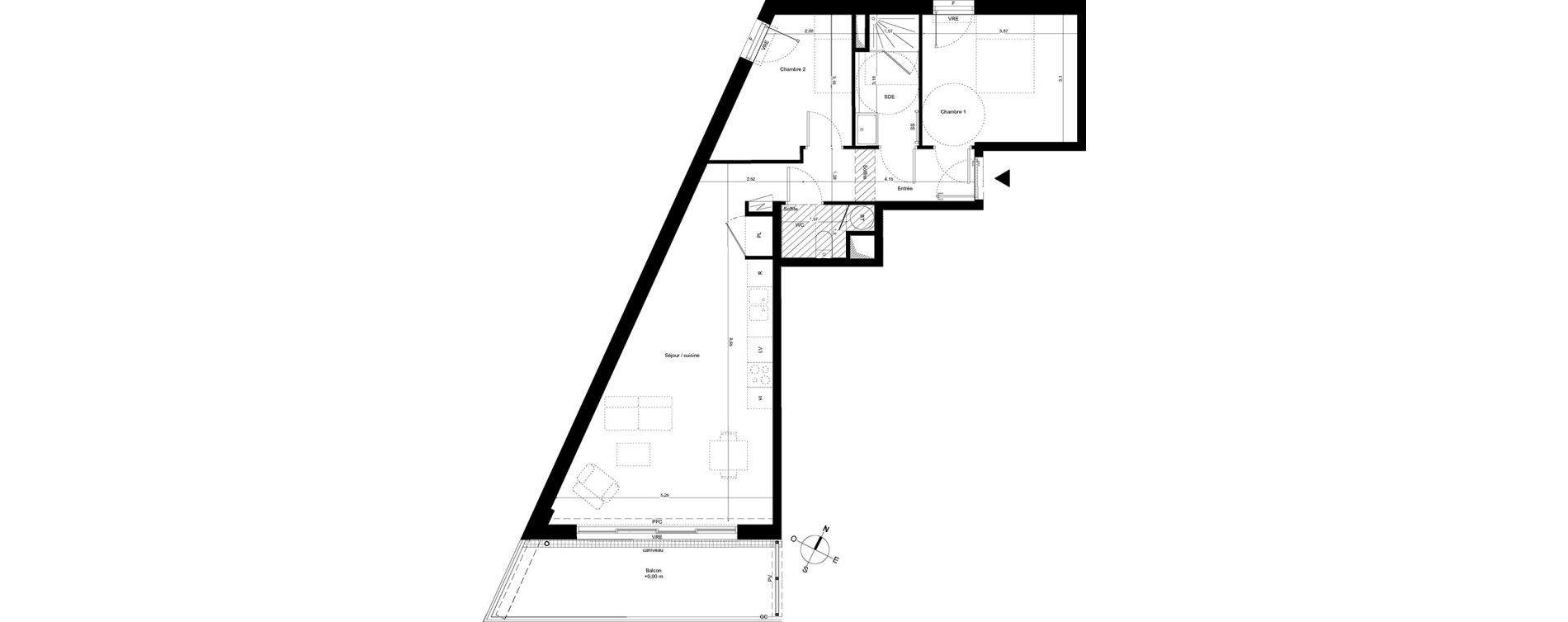 Appartement T3 de 64,91 m2 &agrave; Fleury-Les-Aubrais Centre