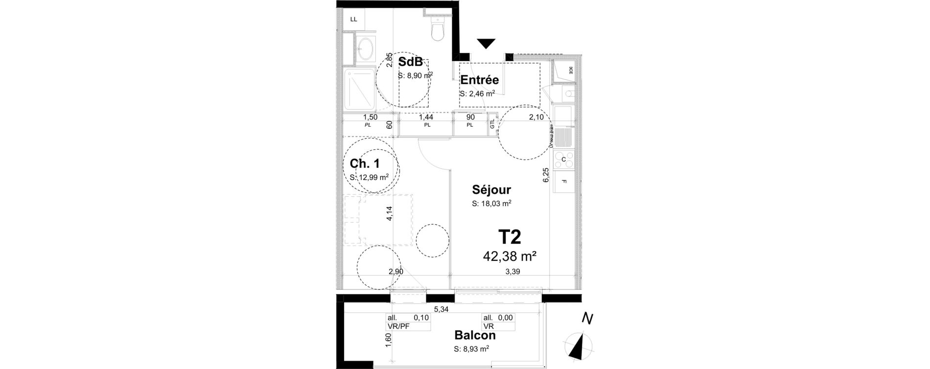 Appartement T2 de 42,38 m2 &agrave; La Chapelle-Saint-Mesmin La chapelle st mesmin