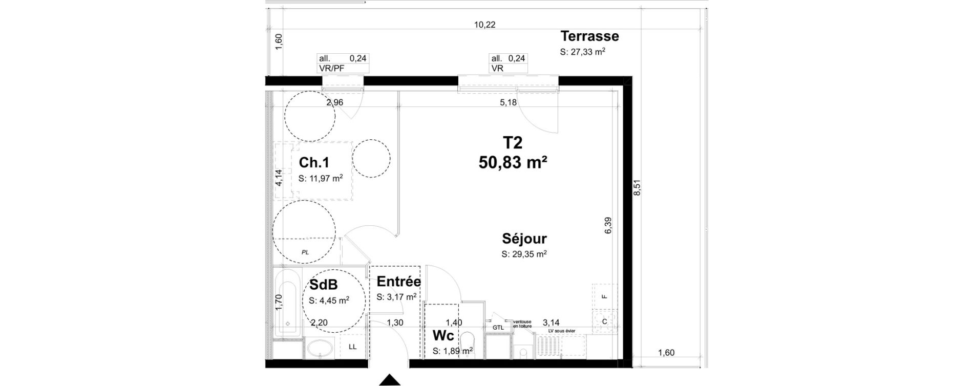 Appartement T2 de 50,83 m2 &agrave; La Chapelle-Saint-Mesmin La chapelle st mesmin