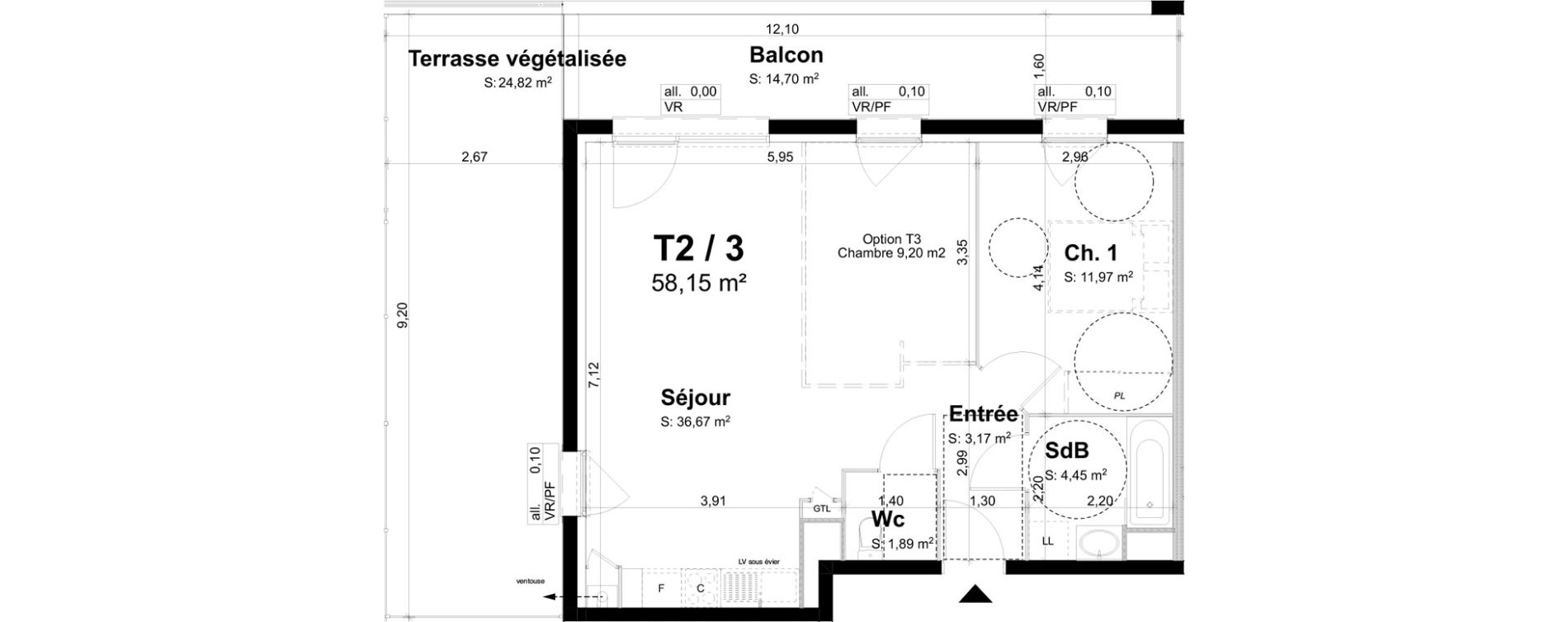 Appartement T2 de 58,15 m2 &agrave; La Chapelle-Saint-Mesmin La chapelle st mesmin