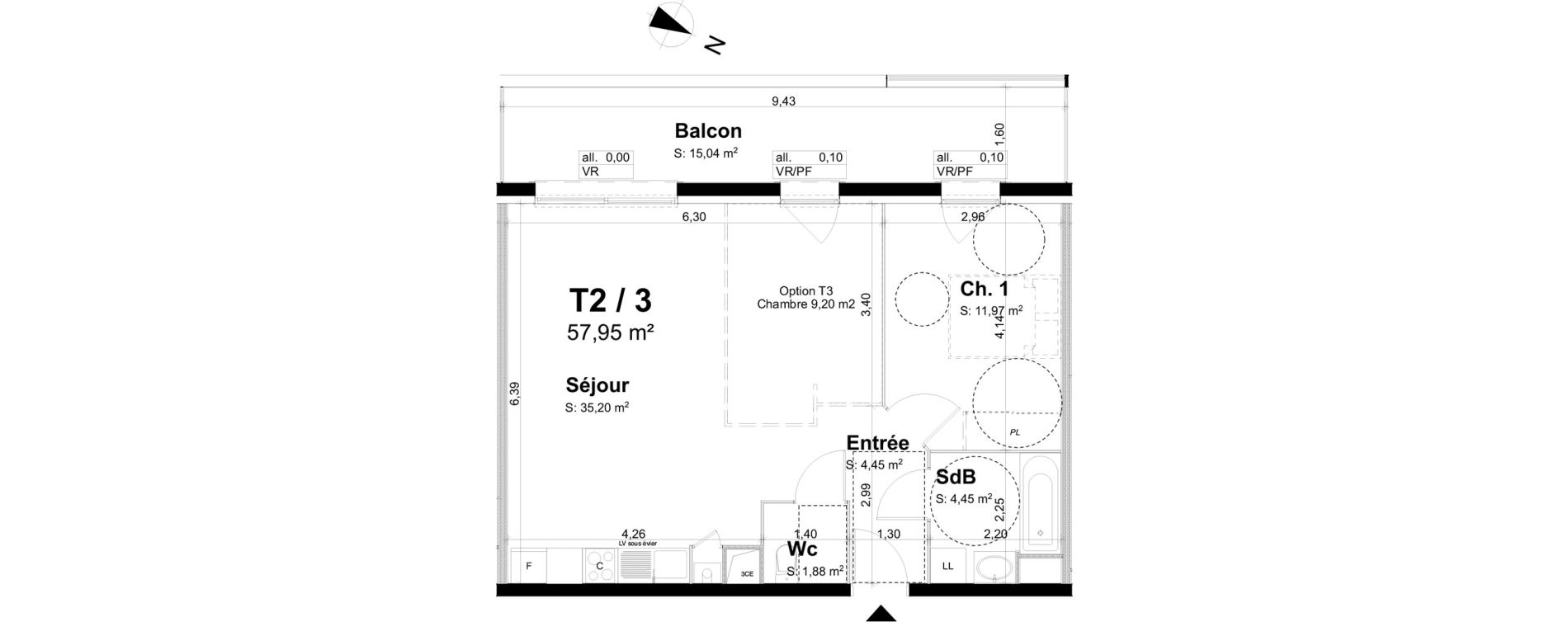 Appartement T2 de 57,95 m2 &agrave; La Chapelle-Saint-Mesmin La chapelle st mesmin