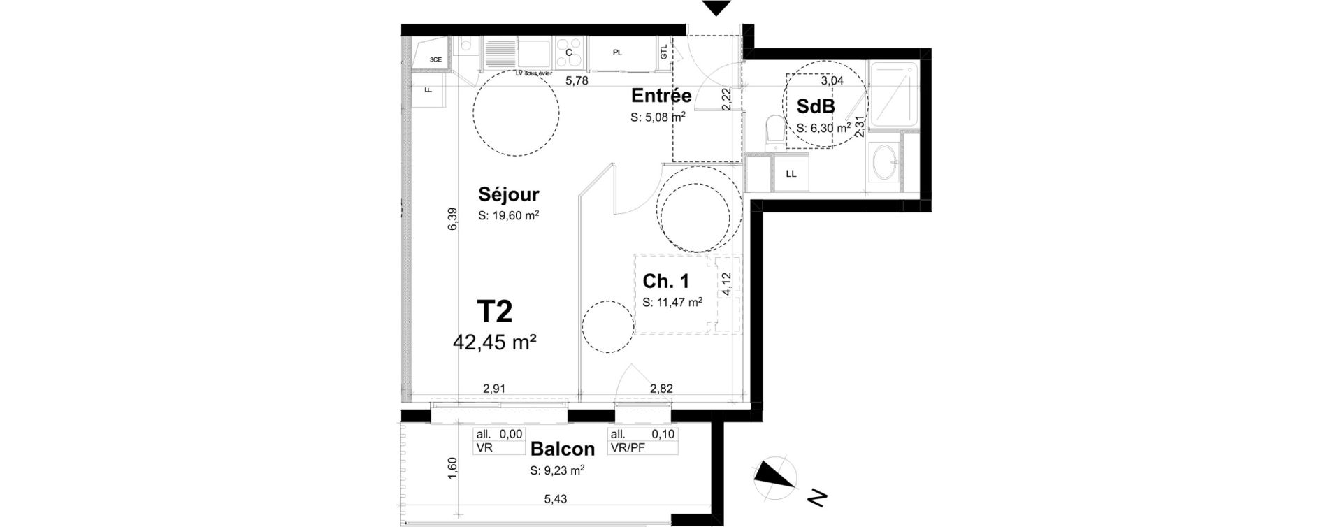 Appartement T2 de 42,45 m2 &agrave; La Chapelle-Saint-Mesmin La chapelle st mesmin