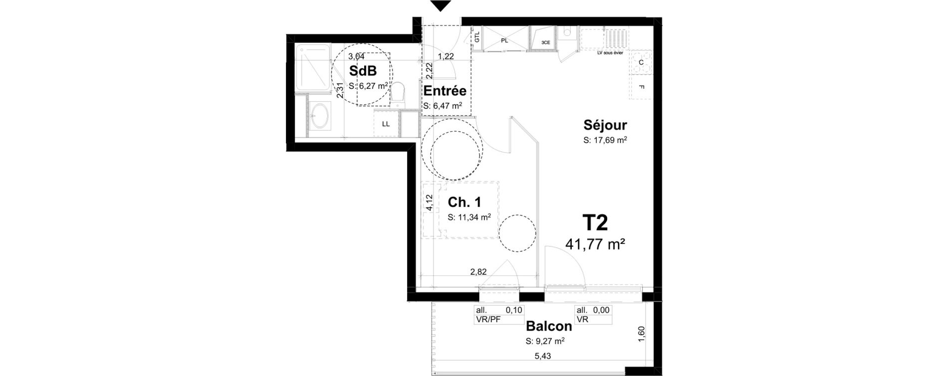Appartement T2 de 41,77 m2 &agrave; La Chapelle-Saint-Mesmin La chapelle st mesmin