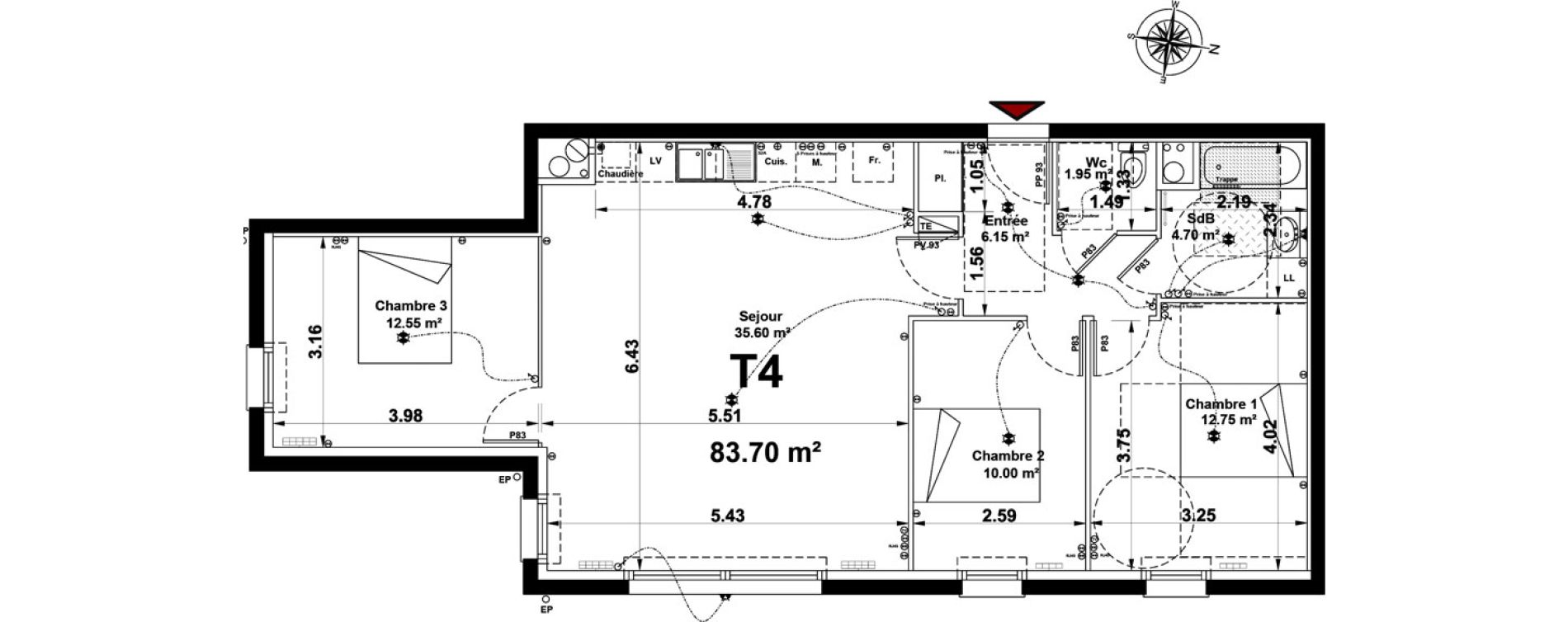 Appartement T4 de 83,70 m2 &agrave; La Chapelle-Saint-Mesmin La chapelle st mesmin