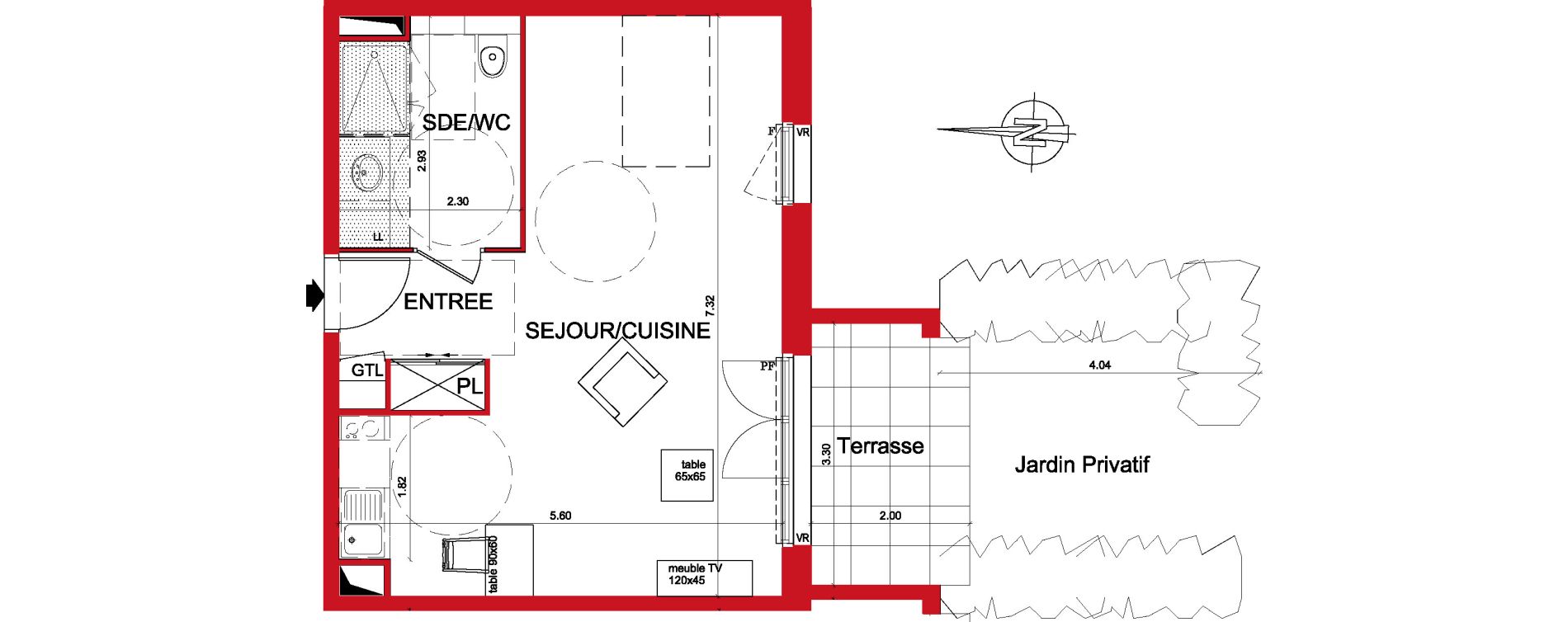 Appartement T1 de 39,55 m2 &agrave; Montargis Centre