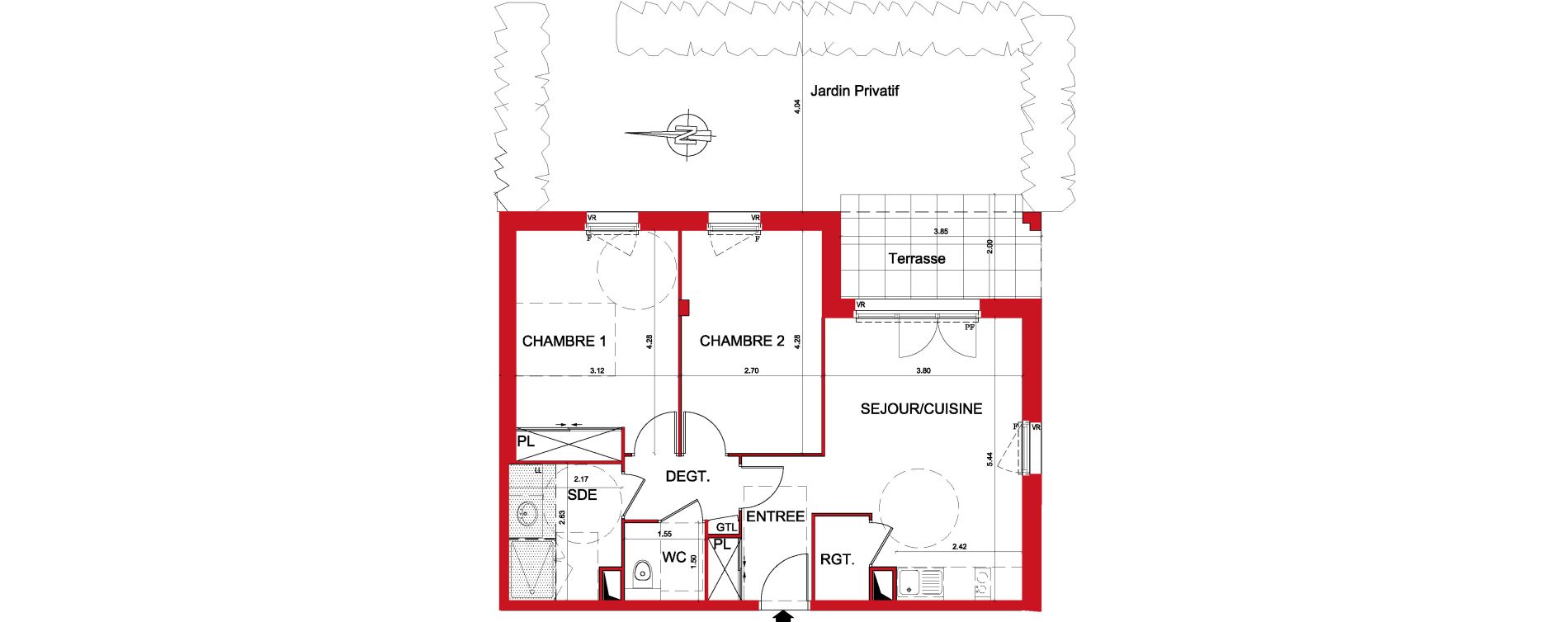 Appartement T3 de 60,95 m2 &agrave; Montargis Centre