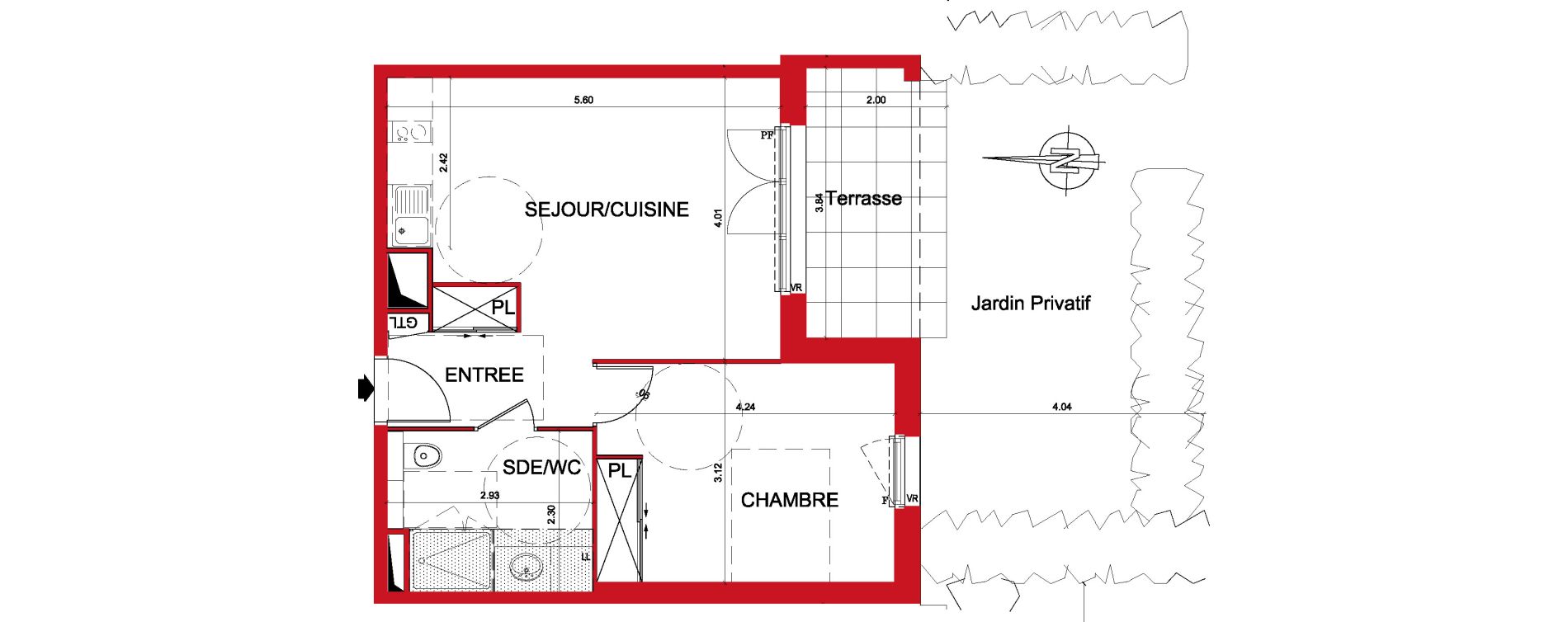 Appartement T2 de 44,02 m2 &agrave; Montargis Centre