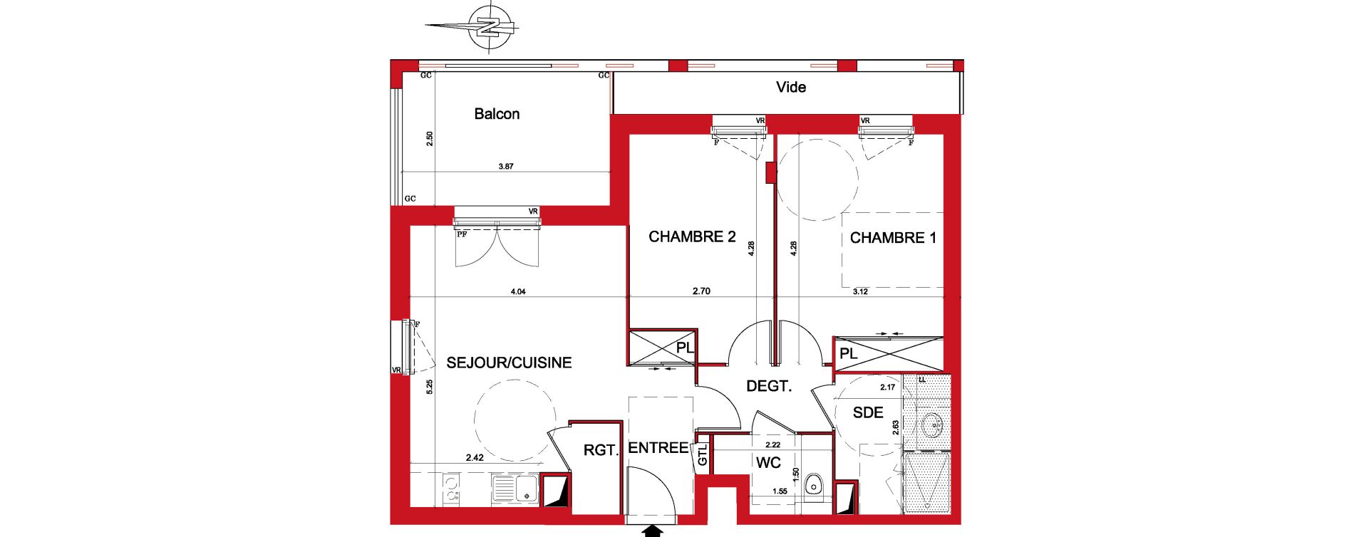 Appartement T3 de 60,86 m2 &agrave; Montargis Centre