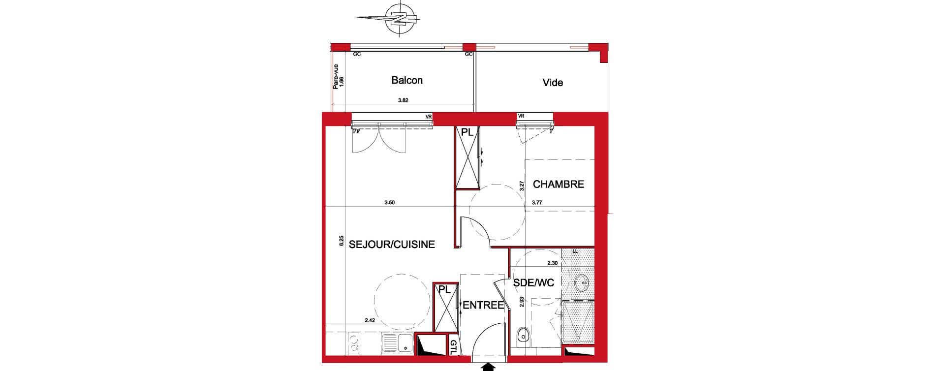 Appartement T2 de 44,05 m2 &agrave; Montargis Centre