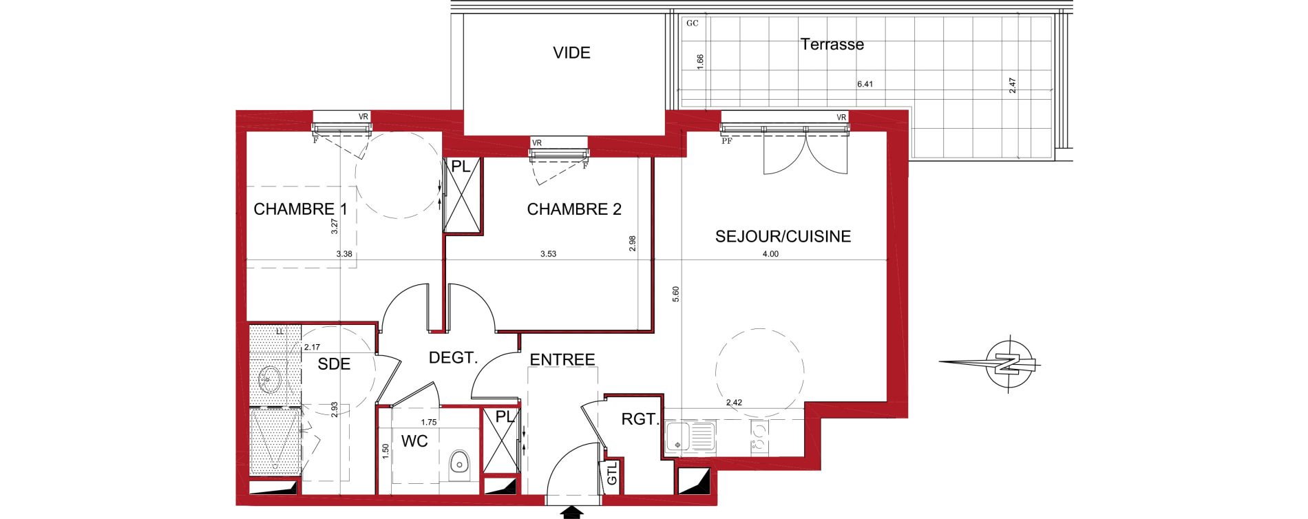 Appartement T3 de 61,09 m2 &agrave; Montargis Centre