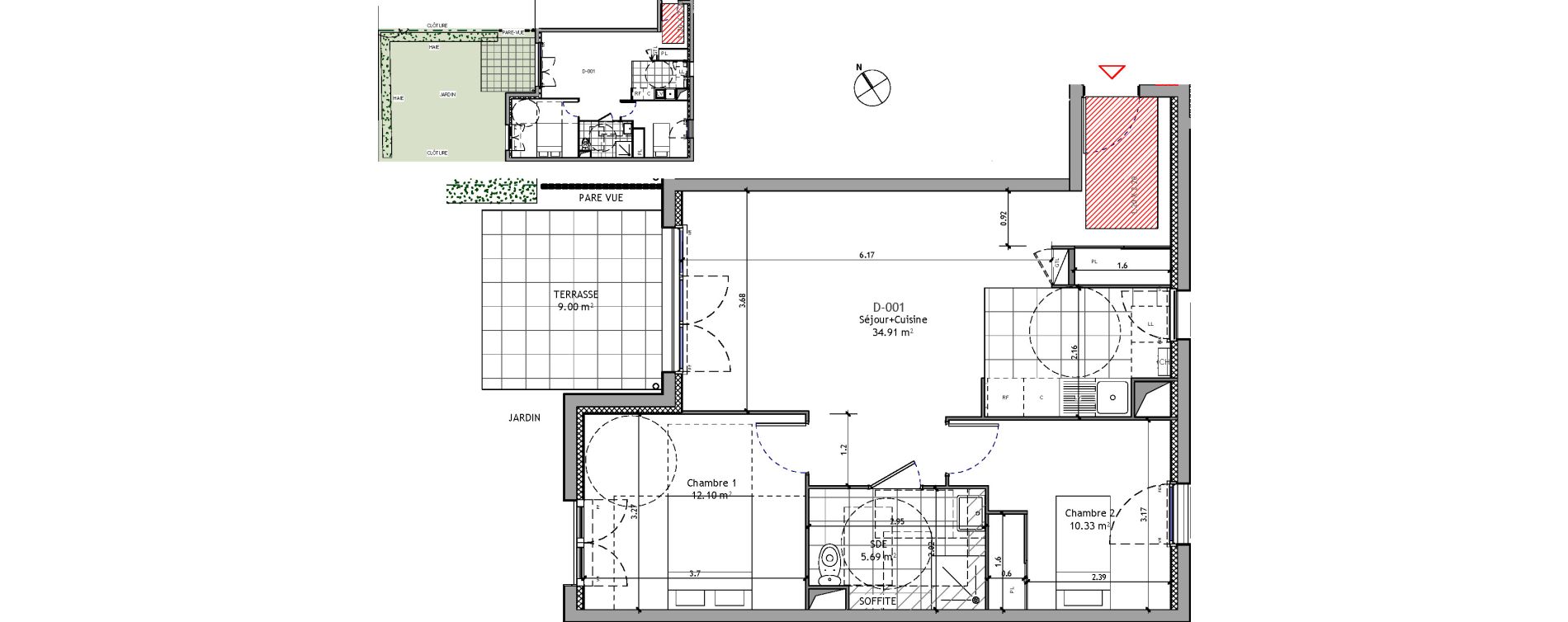 Appartement T3 de 63,02 m2 &agrave; Orl&eacute;ans Ch&acirc;teaudun - dunois - faubourg bannier