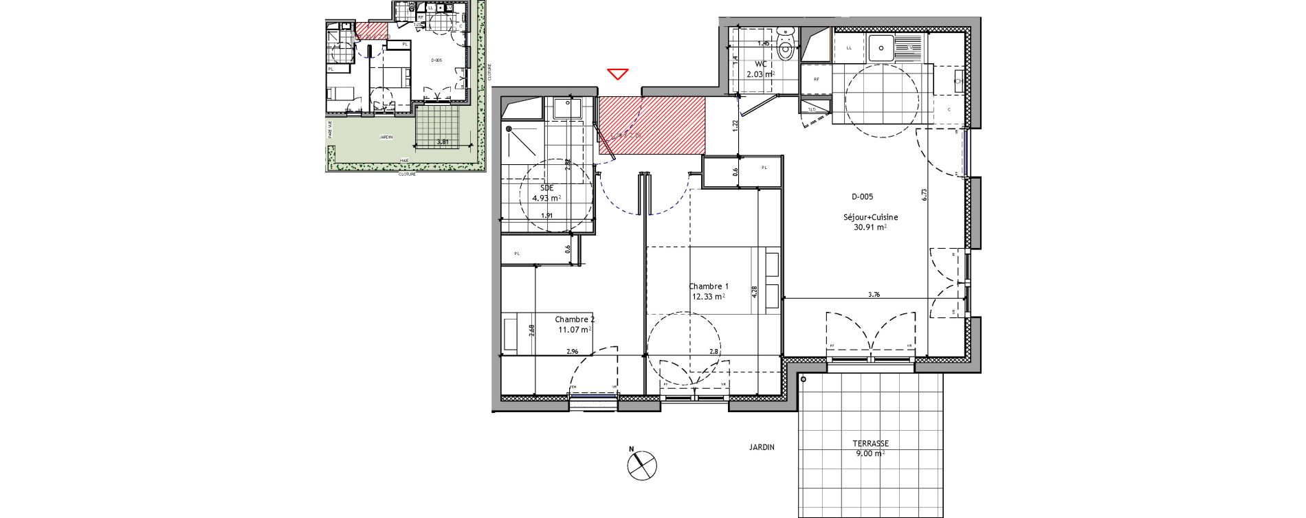Appartement T3 de 61,27 m2 &agrave; Orl&eacute;ans Ch&acirc;teaudun - dunois - faubourg bannier