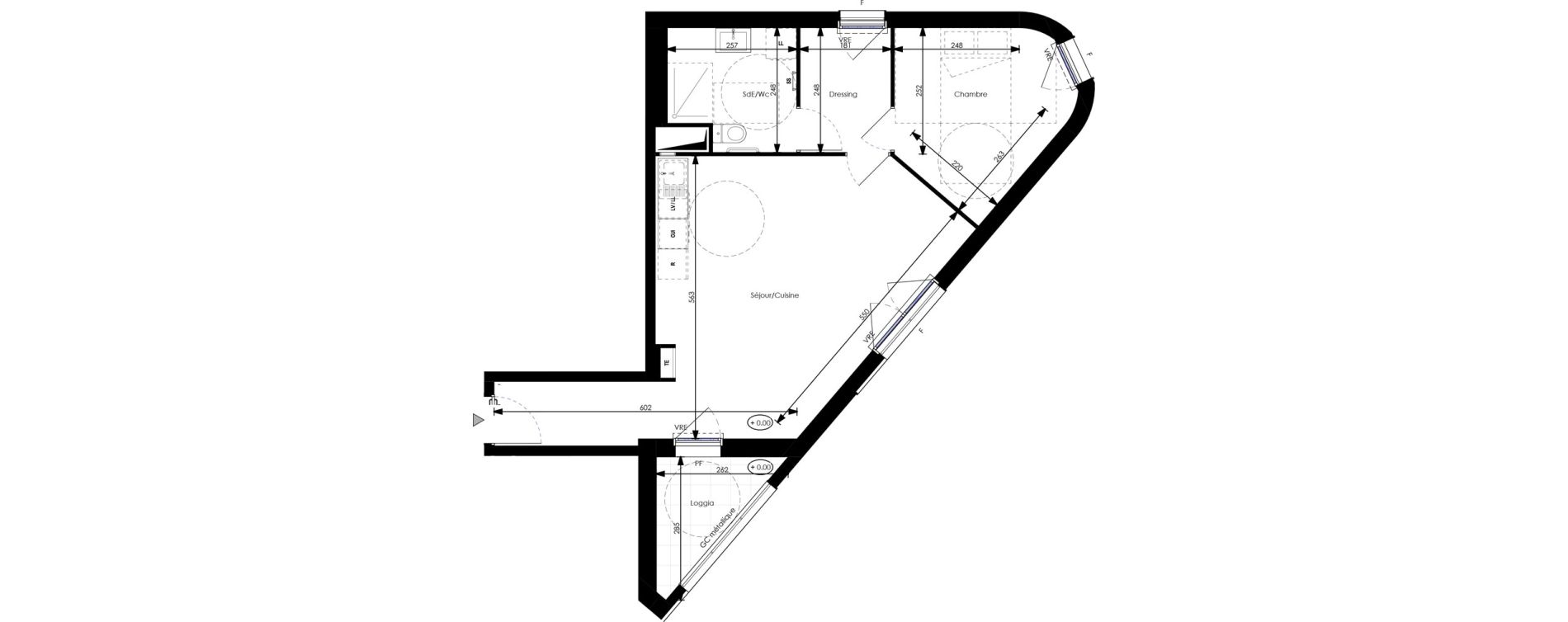 Appartement T2 de 52,06 m2 &agrave; Orl&eacute;ans Blossi&egrave;res - murlins - acacias