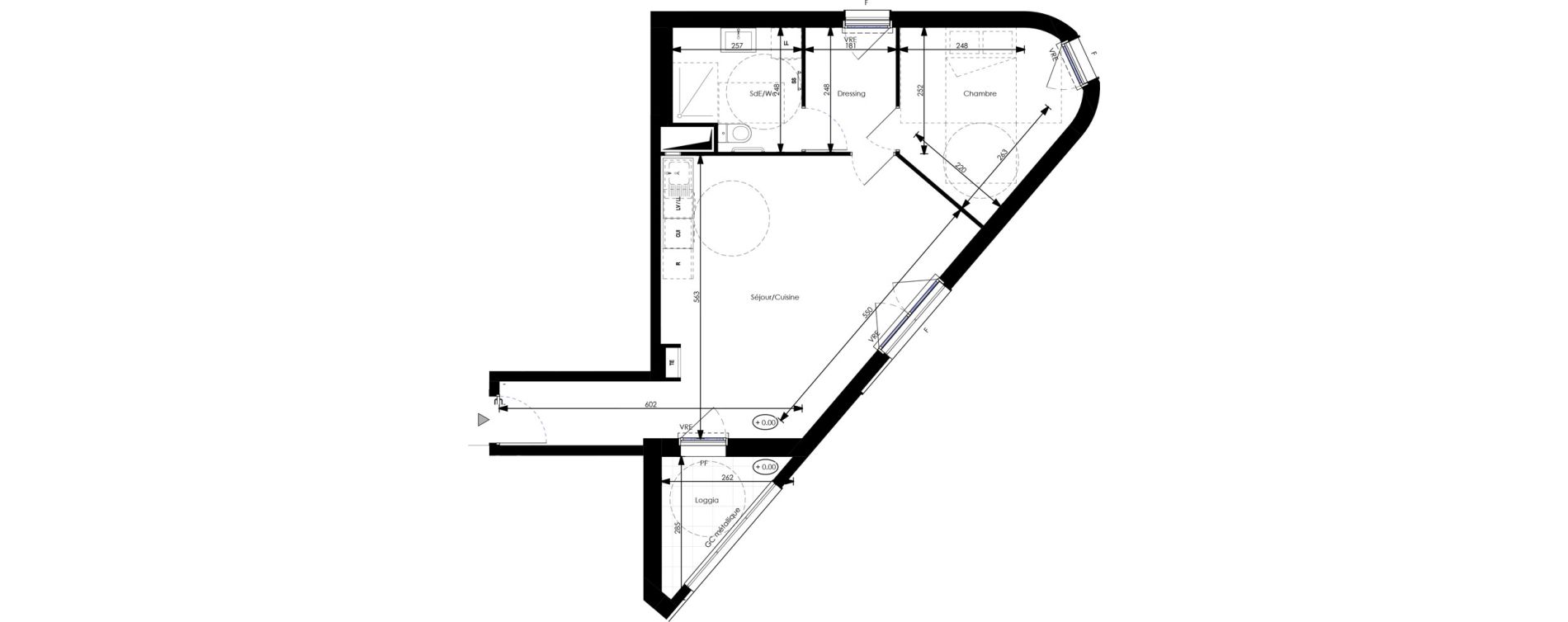 Appartement T2 de 52,06 m2 &agrave; Orl&eacute;ans Blossi&egrave;res - murlins - acacias