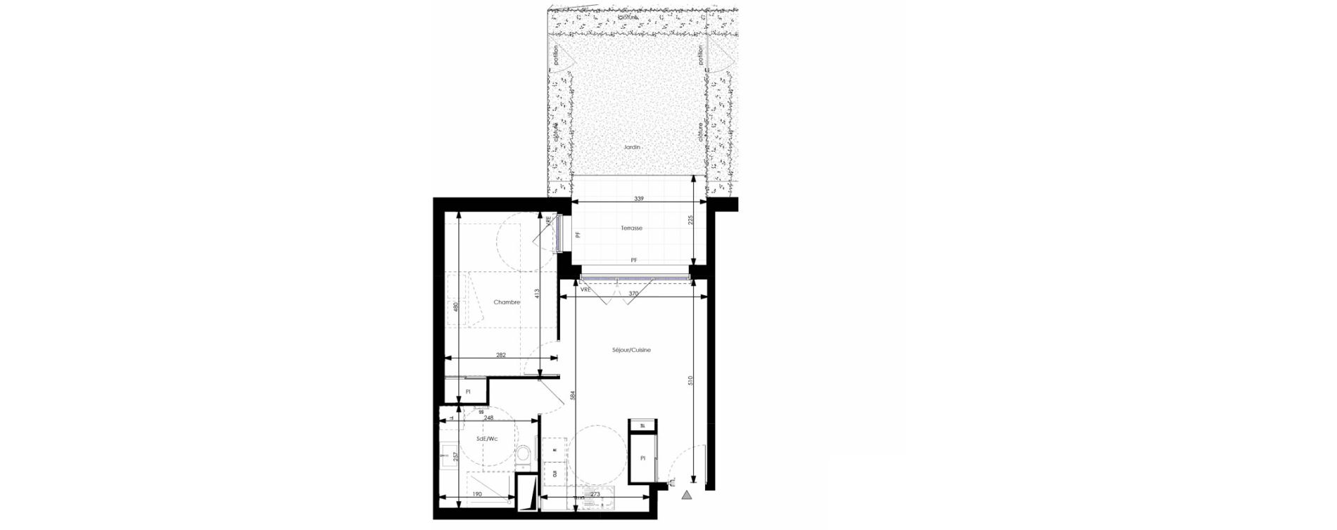 Appartement T2 de 40,92 m2 &agrave; Orl&eacute;ans Blossi&egrave;res - murlins - acacias