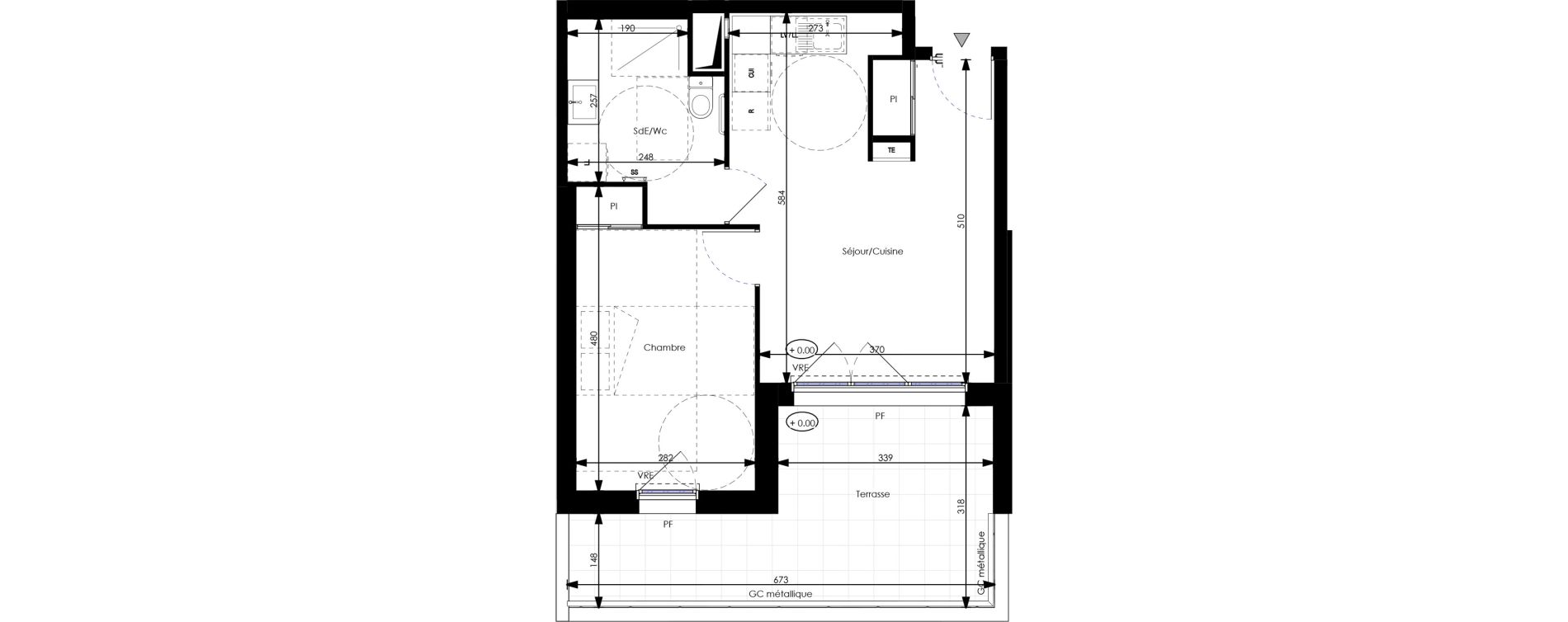 Appartement T2 de 40,92 m2 &agrave; Orl&eacute;ans Blossi&egrave;res - murlins - acacias