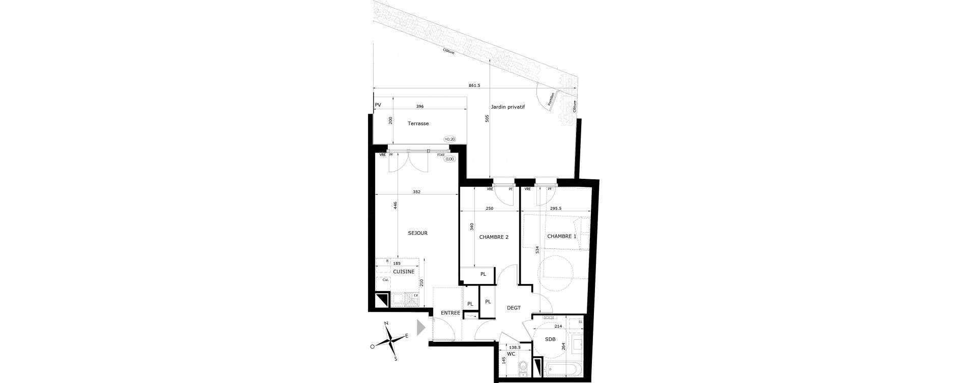 Appartement T3 de 63,40 m2 &agrave; Orl&eacute;ans Blossi&egrave;res - murlins - acacias