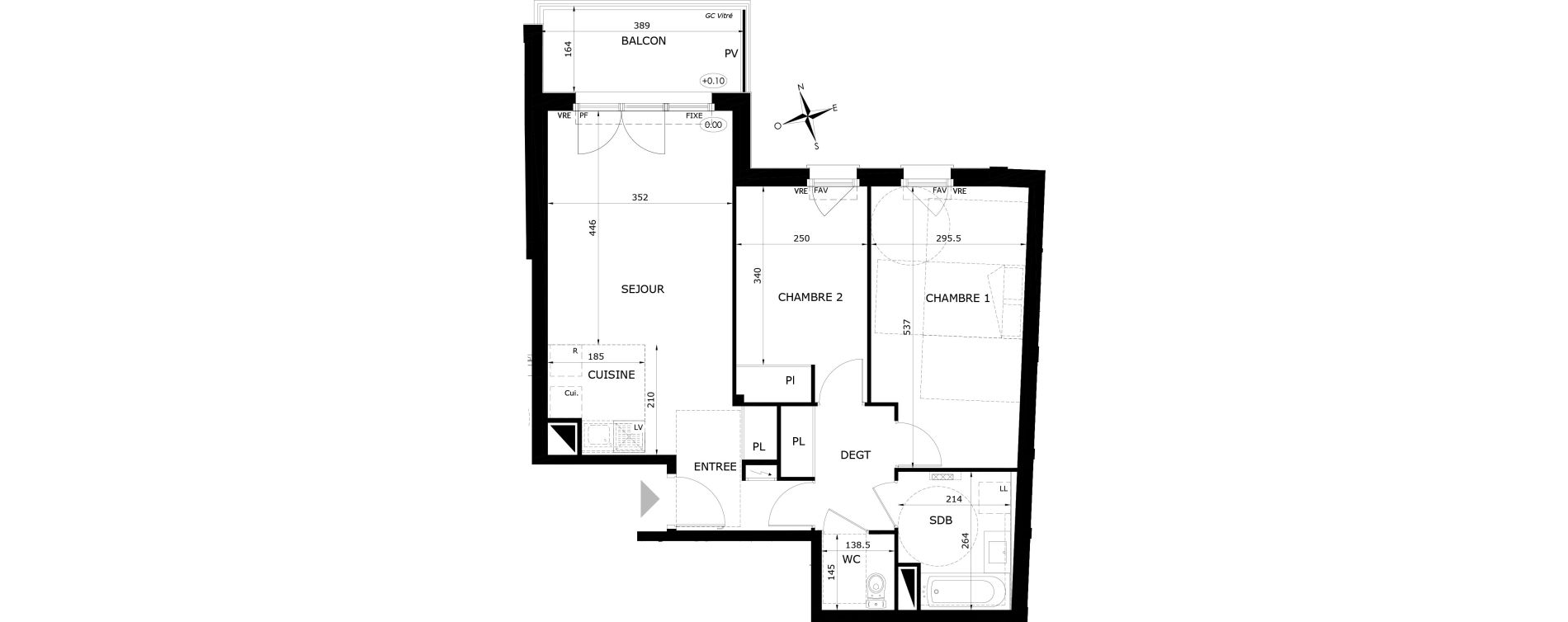 Appartement T3 de 63,40 m2 &agrave; Orl&eacute;ans Blossi&egrave;res - murlins - acacias