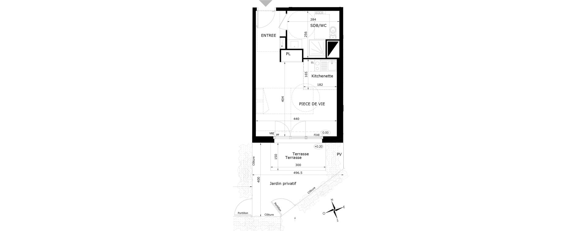 Appartement T1 de 28,90 m2 &agrave; Orl&eacute;ans Blossi&egrave;res - murlins - acacias
