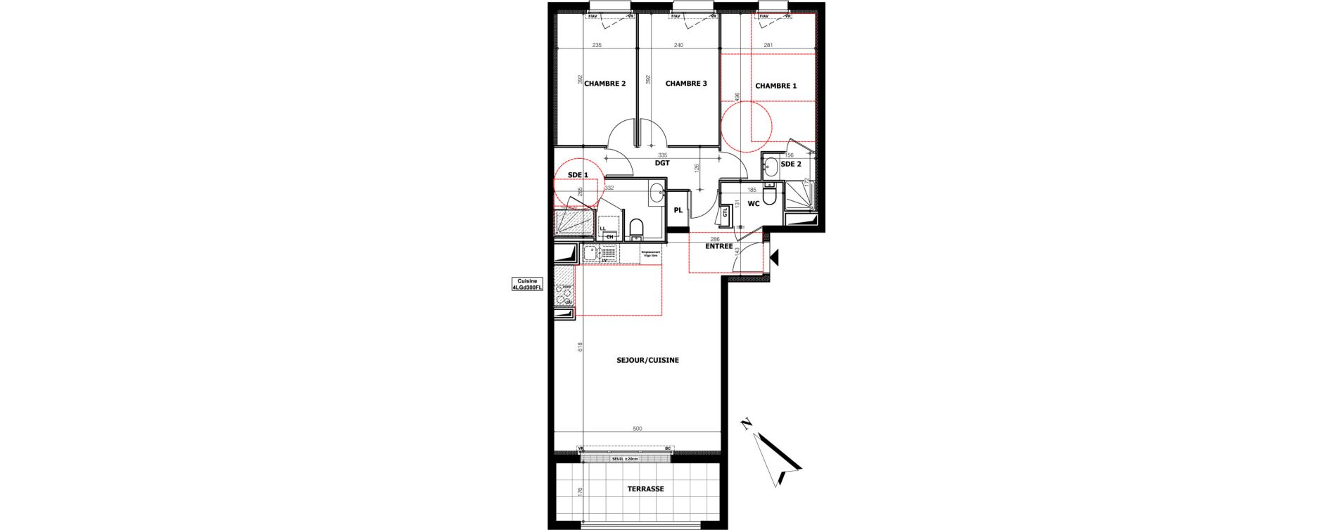 Appartement T4 de 80,58 m2 &agrave; Orl&eacute;ans Ch&acirc;teaudun - dunois - faubourg bannier