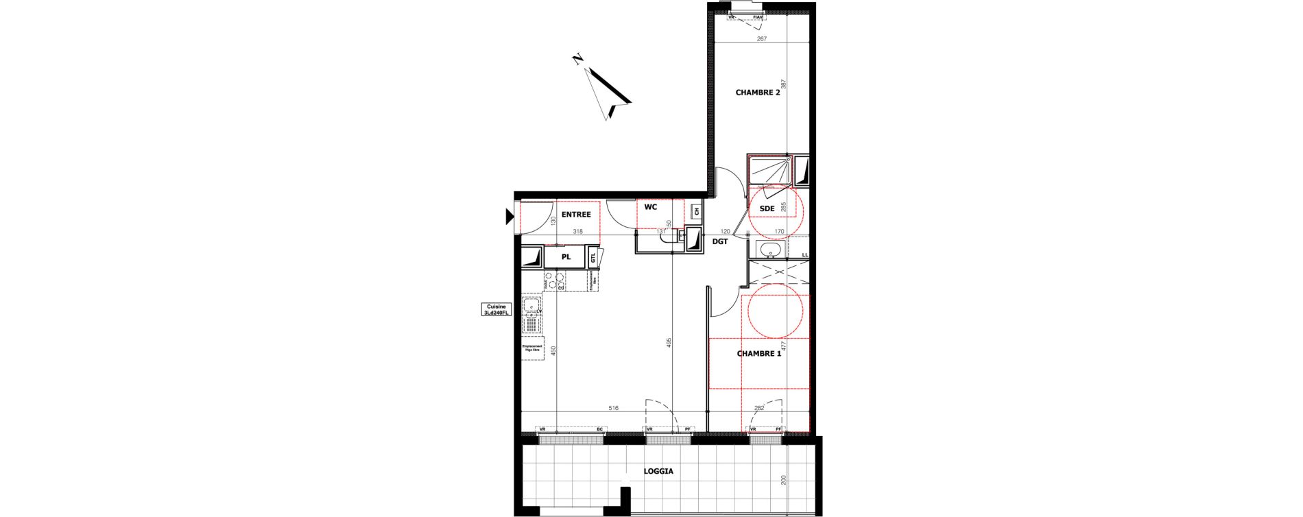 Appartement T3 de 63,27 m2 &agrave; Orl&eacute;ans Ch&acirc;teaudun - dunois - faubourg bannier