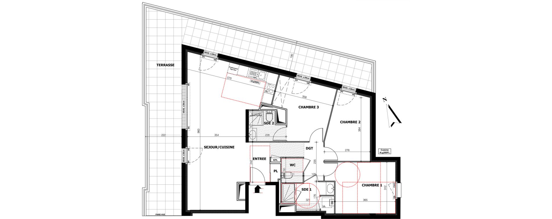 Appartement T4 de 88,45 m2 &agrave; Orl&eacute;ans Ch&acirc;teaudun - dunois - faubourg bannier
