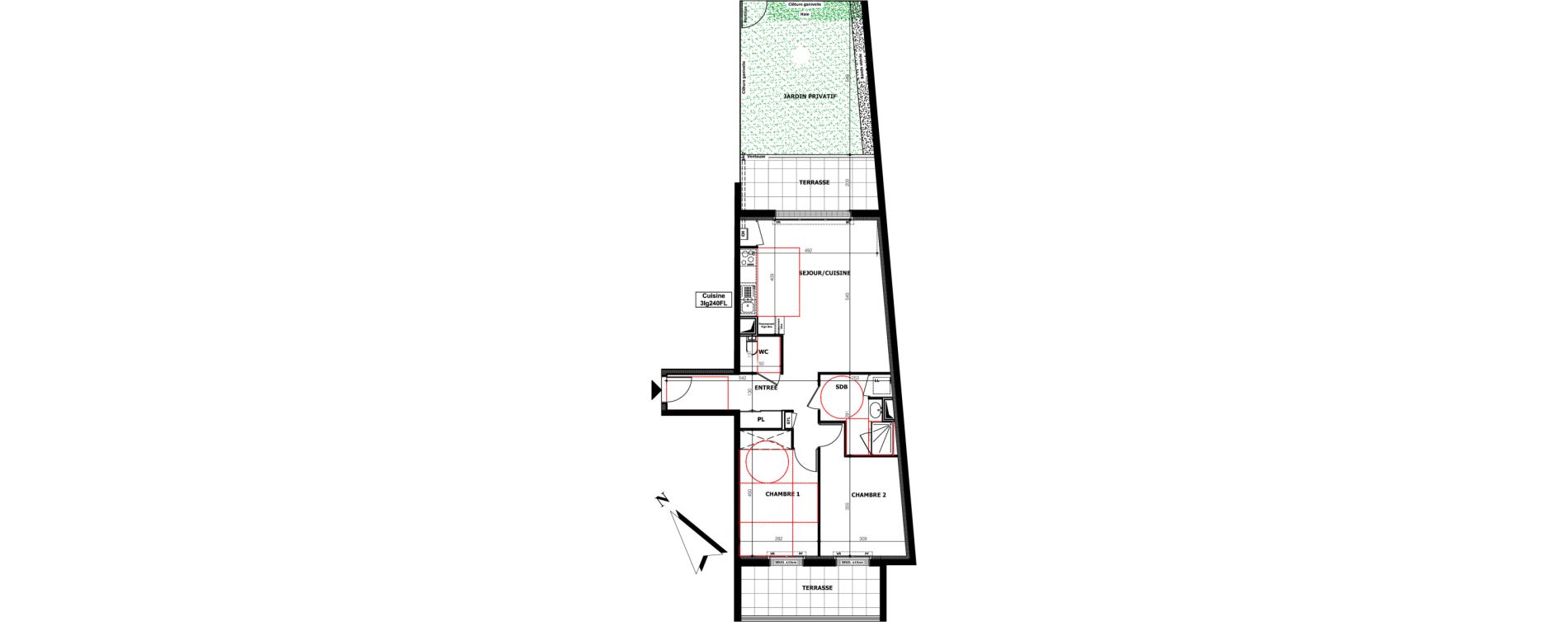Appartement T3 de 66,46 m2 &agrave; Orl&eacute;ans Ch&acirc;teaudun - dunois - faubourg bannier