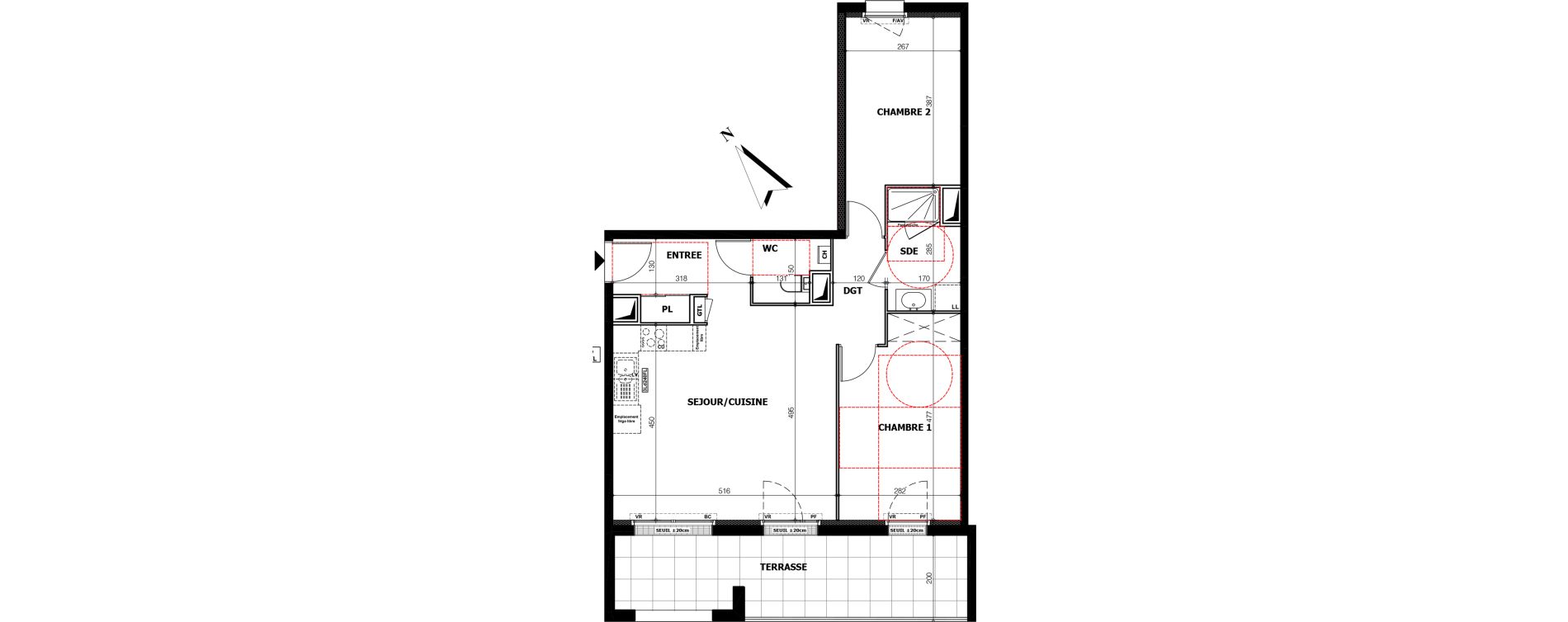 Appartement T3 de 64,46 m2 &agrave; Orl&eacute;ans Ch&acirc;teaudun - dunois - faubourg bannier