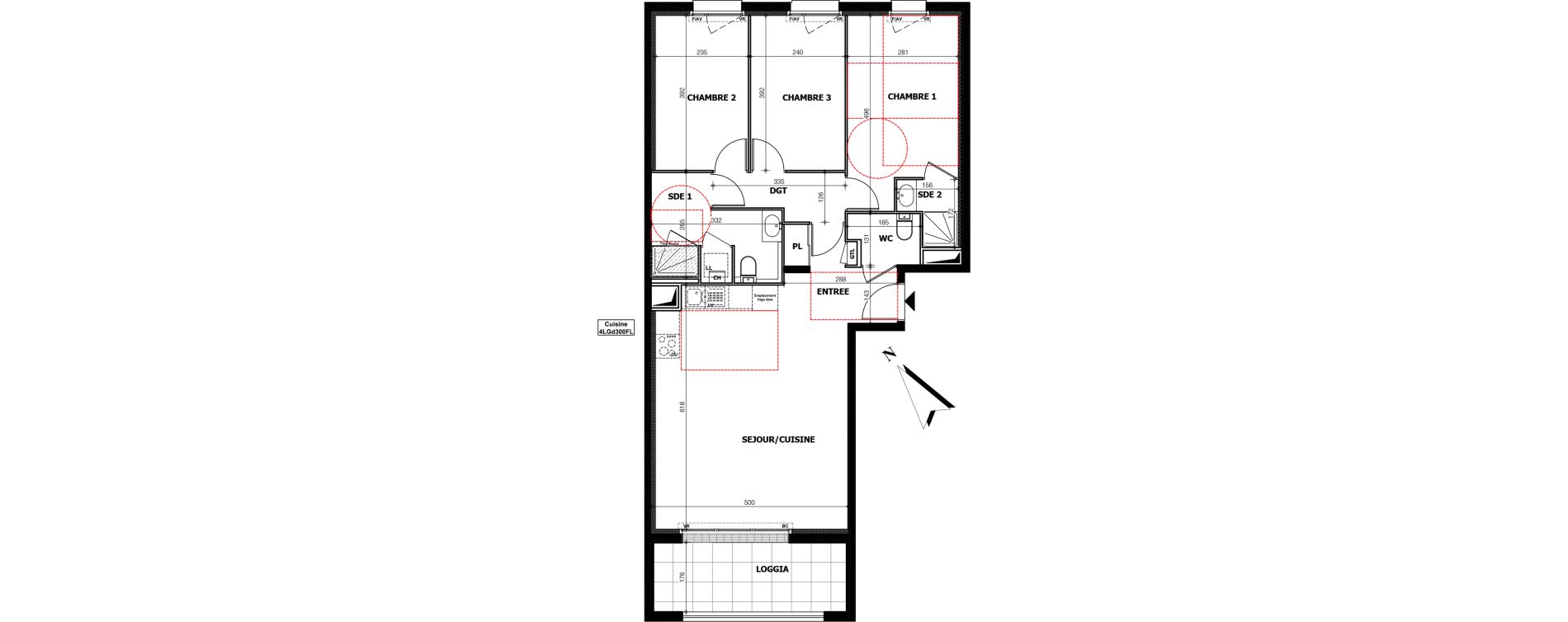 Appartement T4 de 80,17 m2 &agrave; Orl&eacute;ans Ch&acirc;teaudun - dunois - faubourg bannier