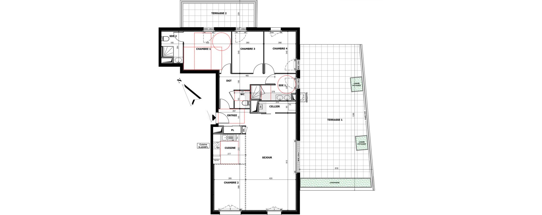 Appartement T4 de 110,06 m2 &agrave; Orl&eacute;ans Ch&acirc;teaudun - dunois - faubourg bannier