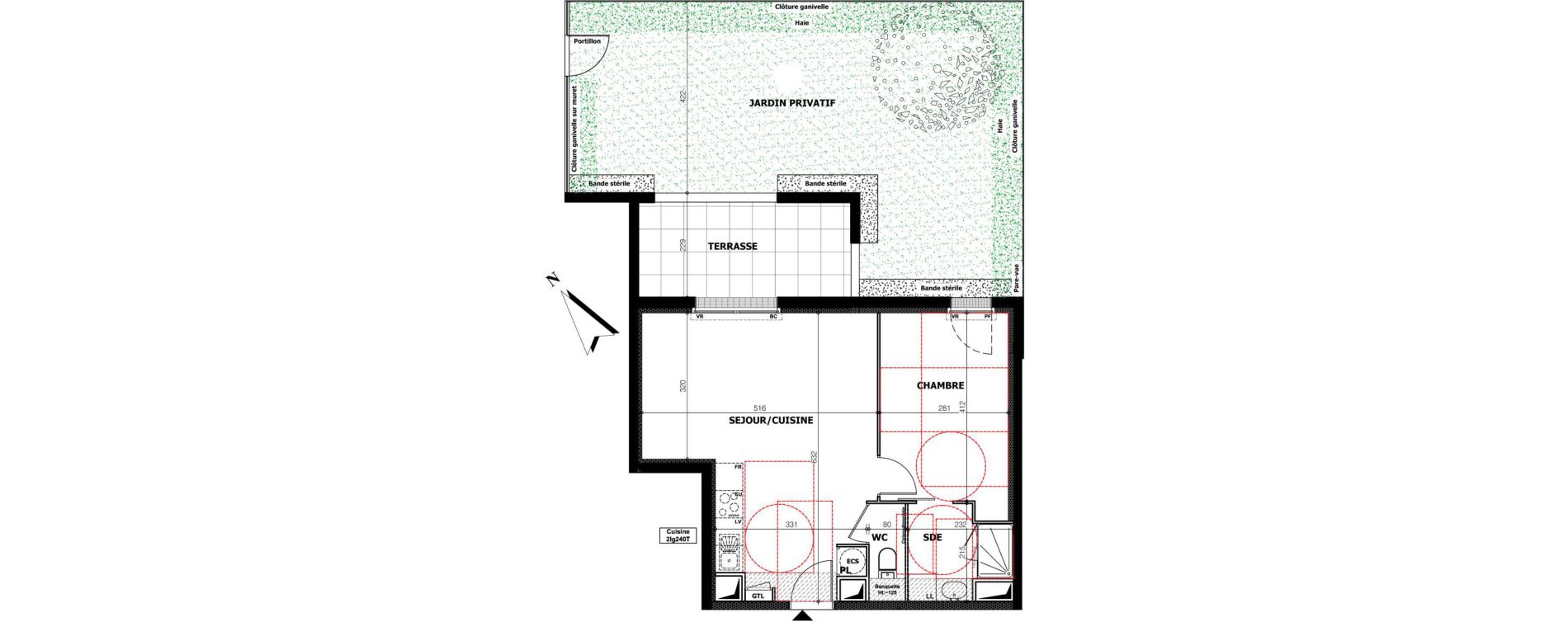 Appartement T2 de 43,41 m2 &agrave; Orl&eacute;ans Ch&acirc;teaudun - dunois - faubourg bannier