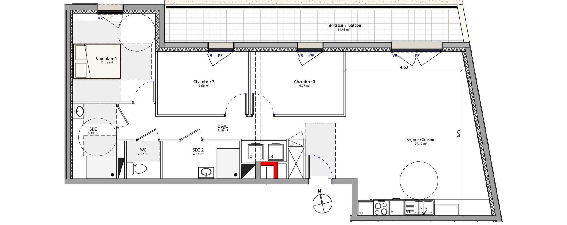 Appartement T4 de 87,90 m2 &agrave; Orl&eacute;ans Argonne - n&eacute;cotin - belneuf