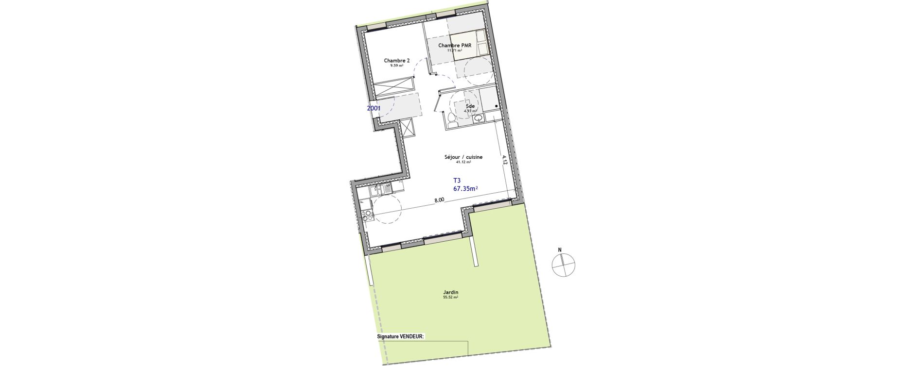 Appartement T3 de 67,35 m2 &agrave; Orl&eacute;ans Argonne - n&eacute;cotin - belneuf
