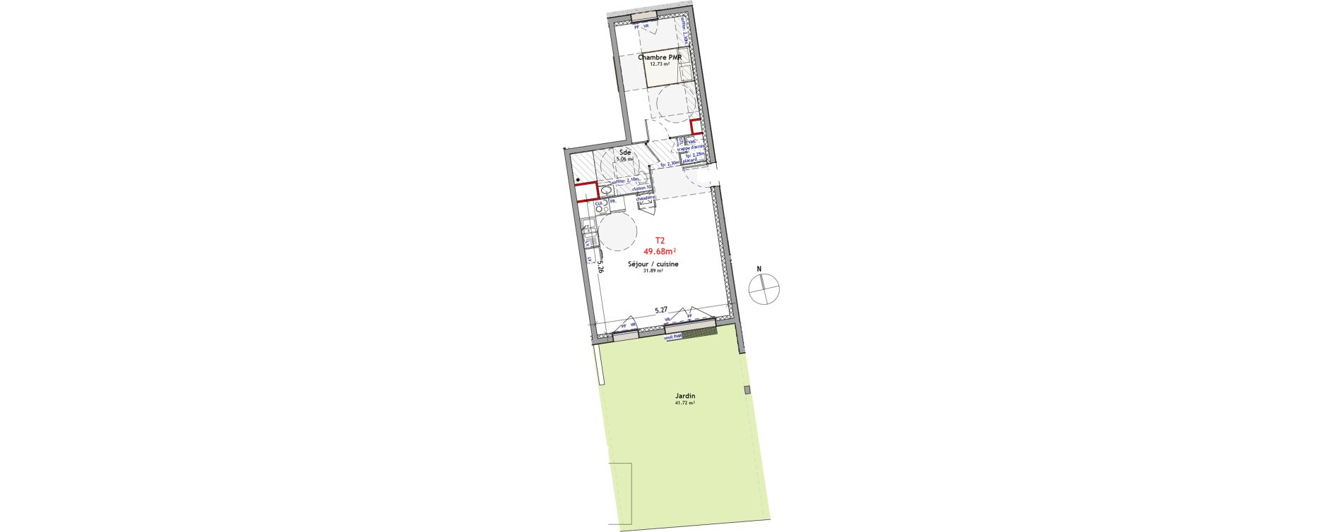 Appartement T2 de 49,68 m2 &agrave; Orl&eacute;ans Argonne - n&eacute;cotin - belneuf