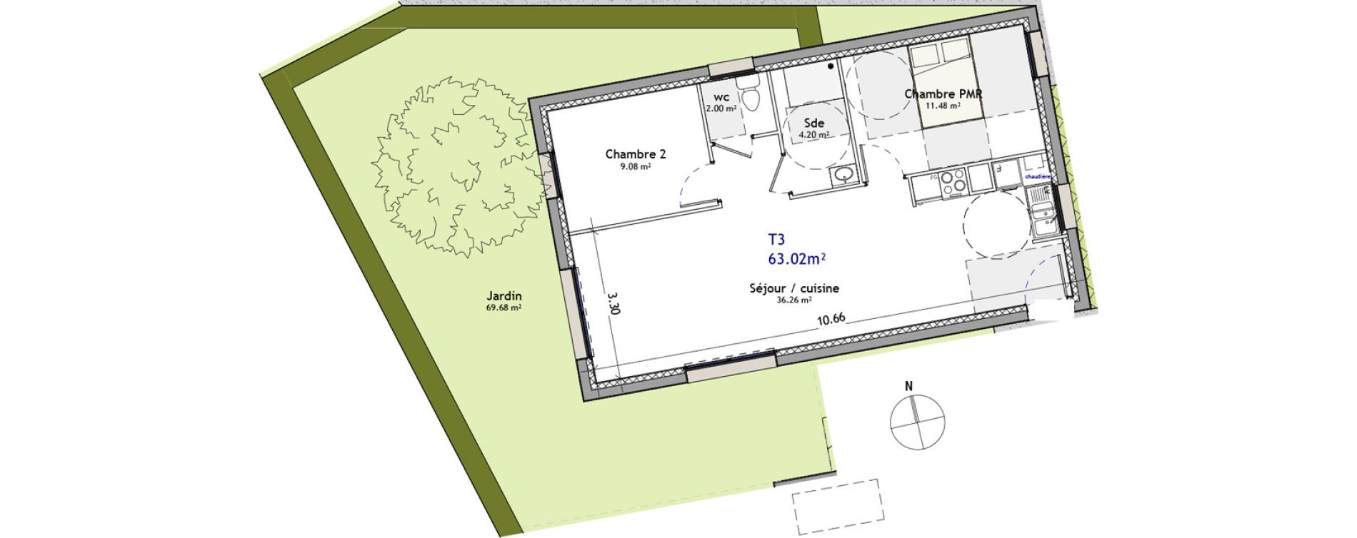 Appartement T3 de 63,02 m2 &agrave; Orl&eacute;ans Argonne - n&eacute;cotin - belneuf