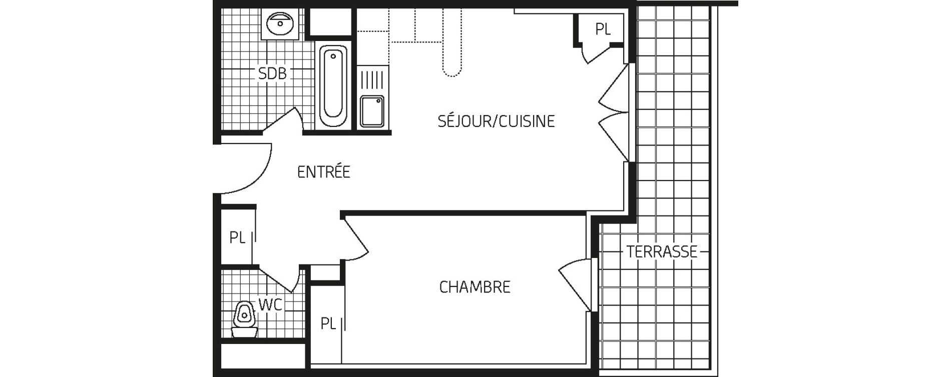 Appartement T2 de 43,66 m2 &agrave; Orl&eacute;ans Barri&egrave;re st-marc - la fontaine