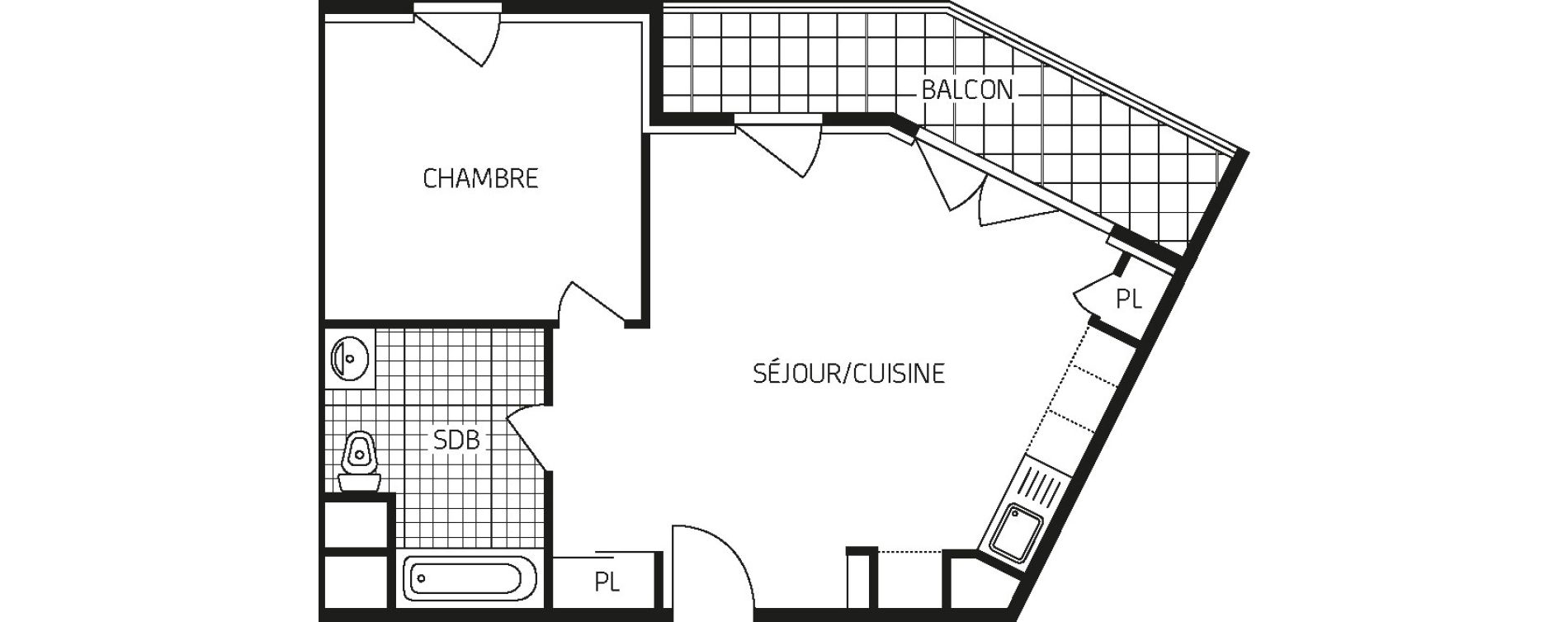 Appartement T2 de 46,93 m2 &agrave; Orl&eacute;ans Barri&egrave;re st-marc - la fontaine