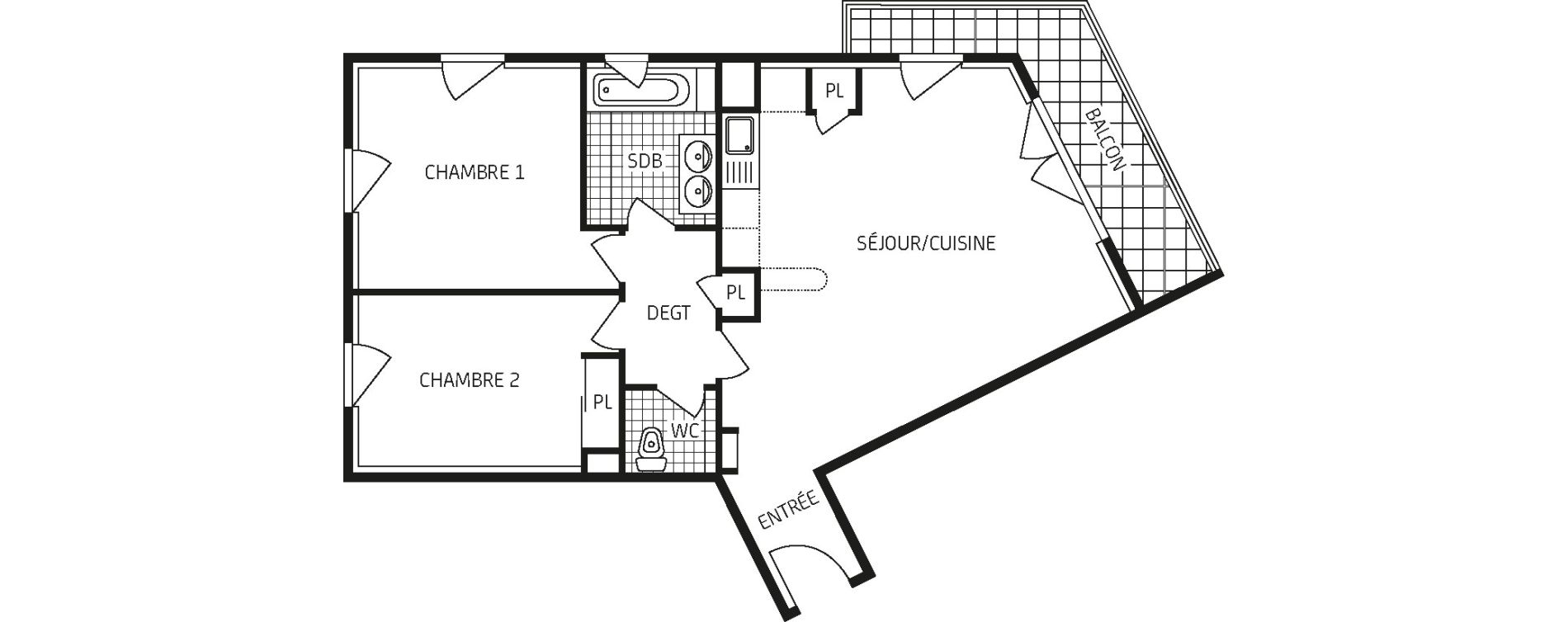 Appartement T3 de 66,47 m2 &agrave; Orl&eacute;ans Barri&egrave;re st-marc - la fontaine