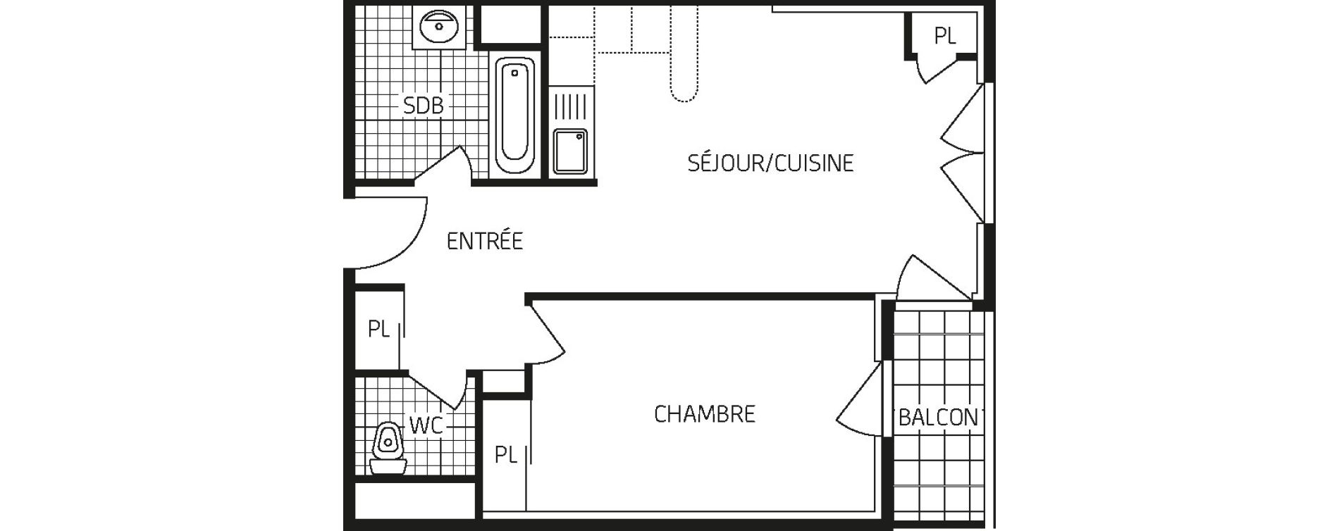 Appartement T2 de 46,56 m2 &agrave; Orl&eacute;ans Barri&egrave;re st-marc - la fontaine