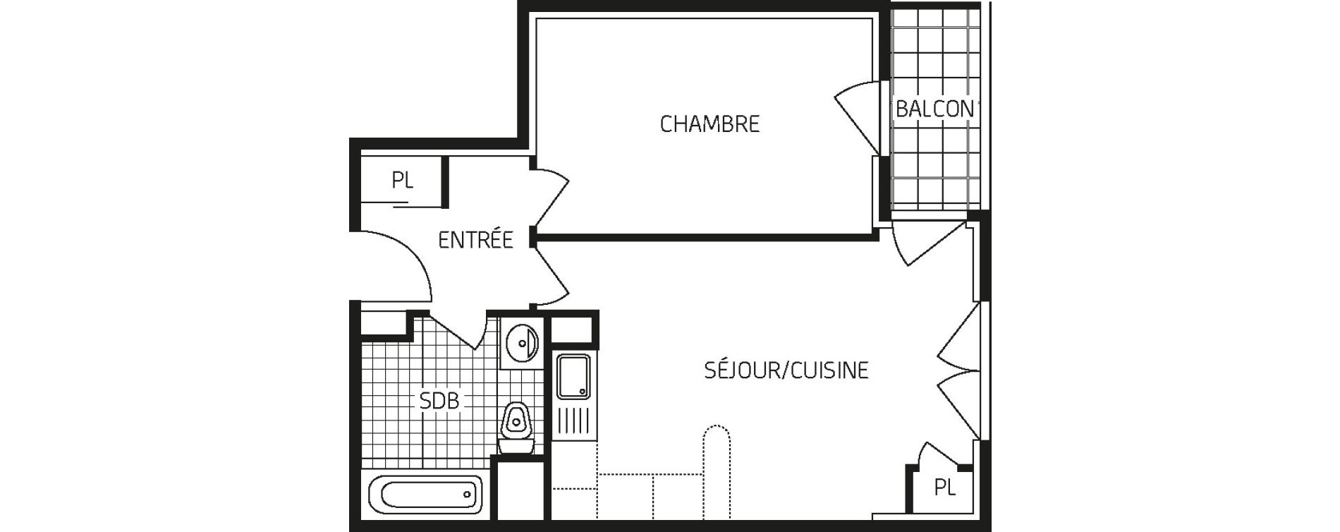 Appartement T2 de 43,42 m2 &agrave; Orl&eacute;ans Barri&egrave;re st-marc - la fontaine